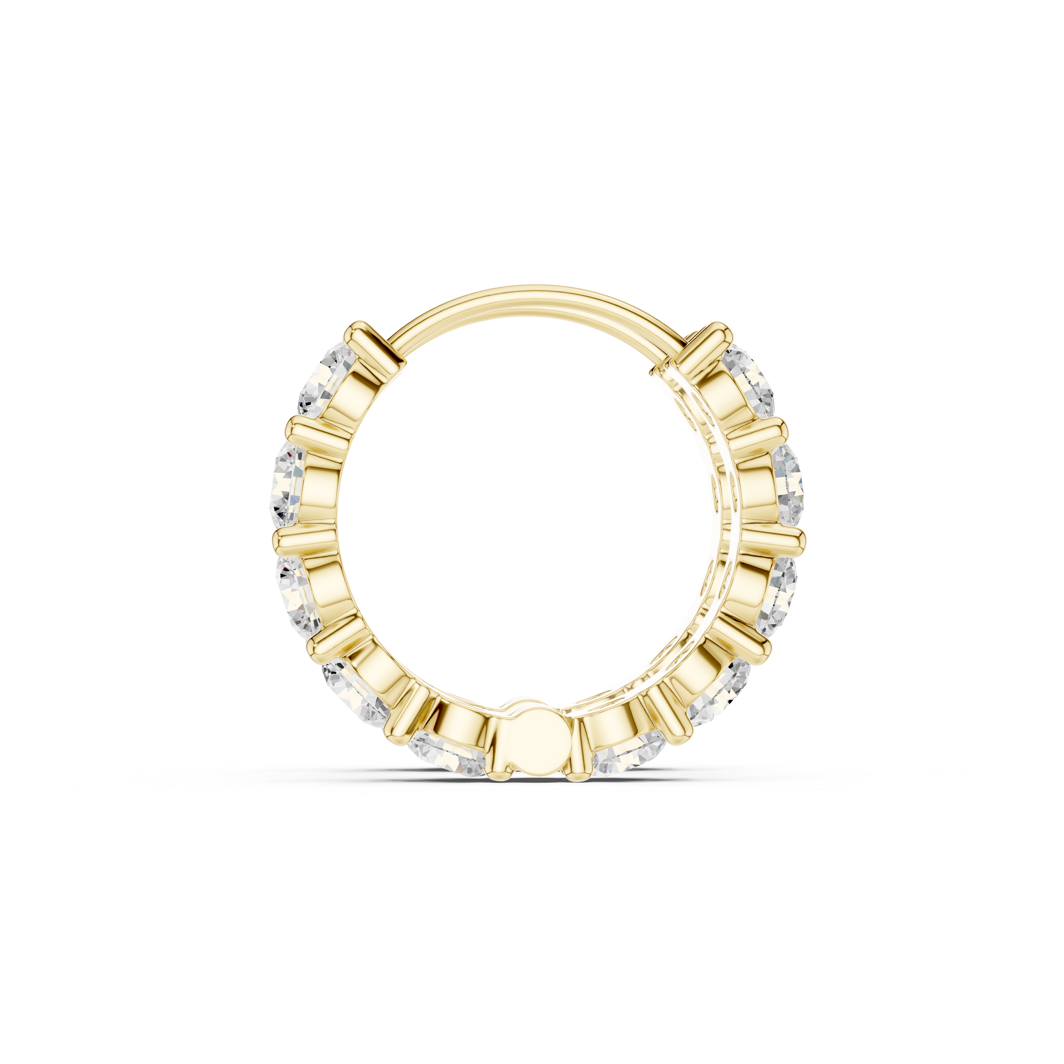 Muur Atelier Solid Gold Modern Classic Prong-Set Diamond Huggie Hoops