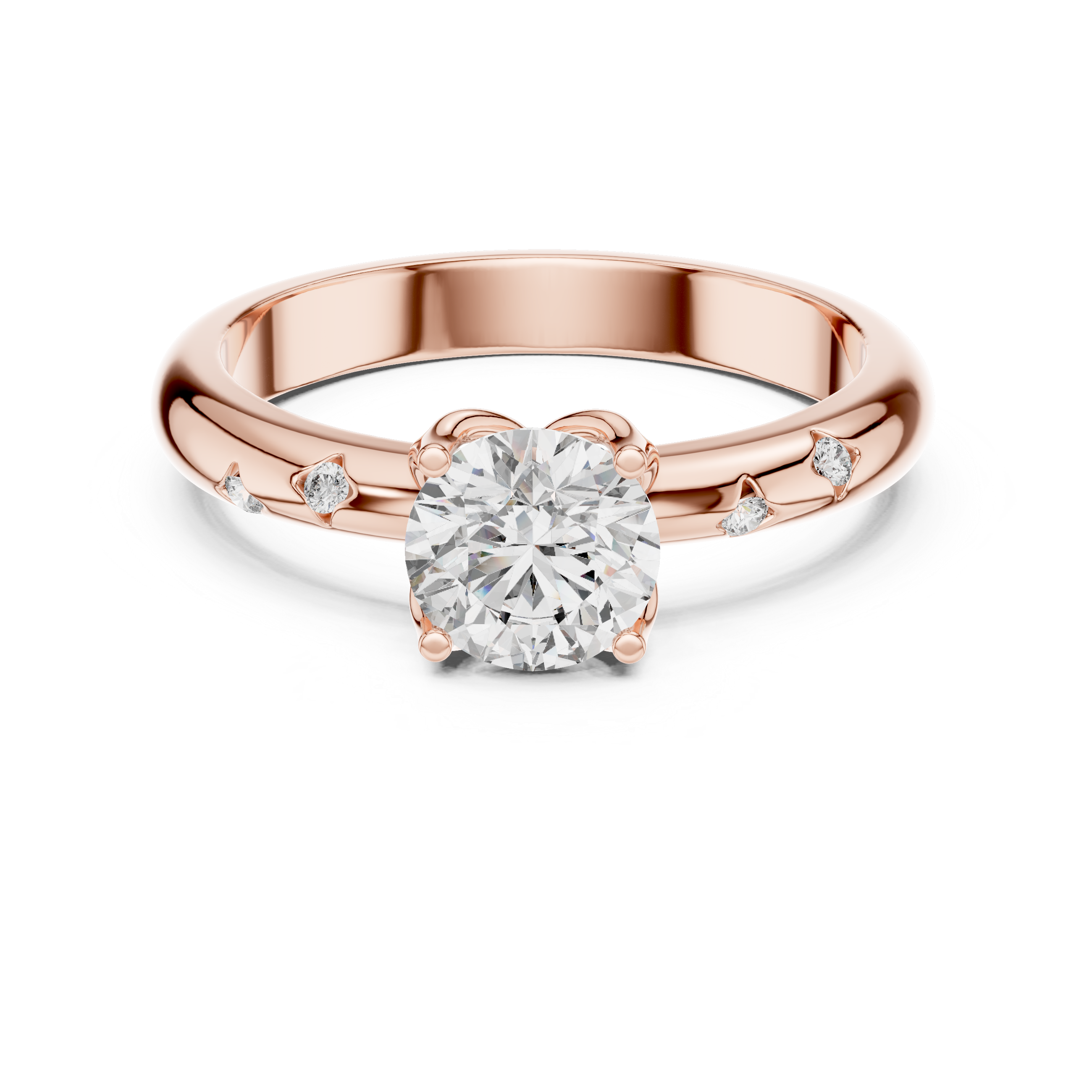 Muur Atelier Solid Gold Round Cut Celestial Diamond Solitaire