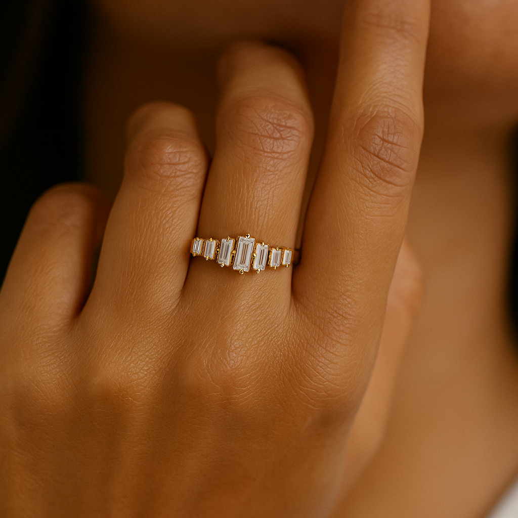Baguette Skyline Ring
