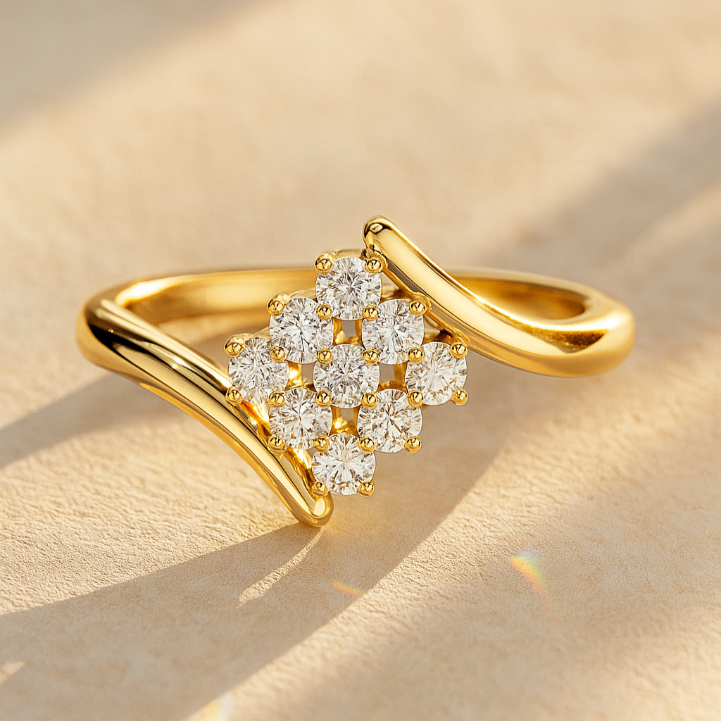 Bypass Cluster Ring, 9-Stone Round