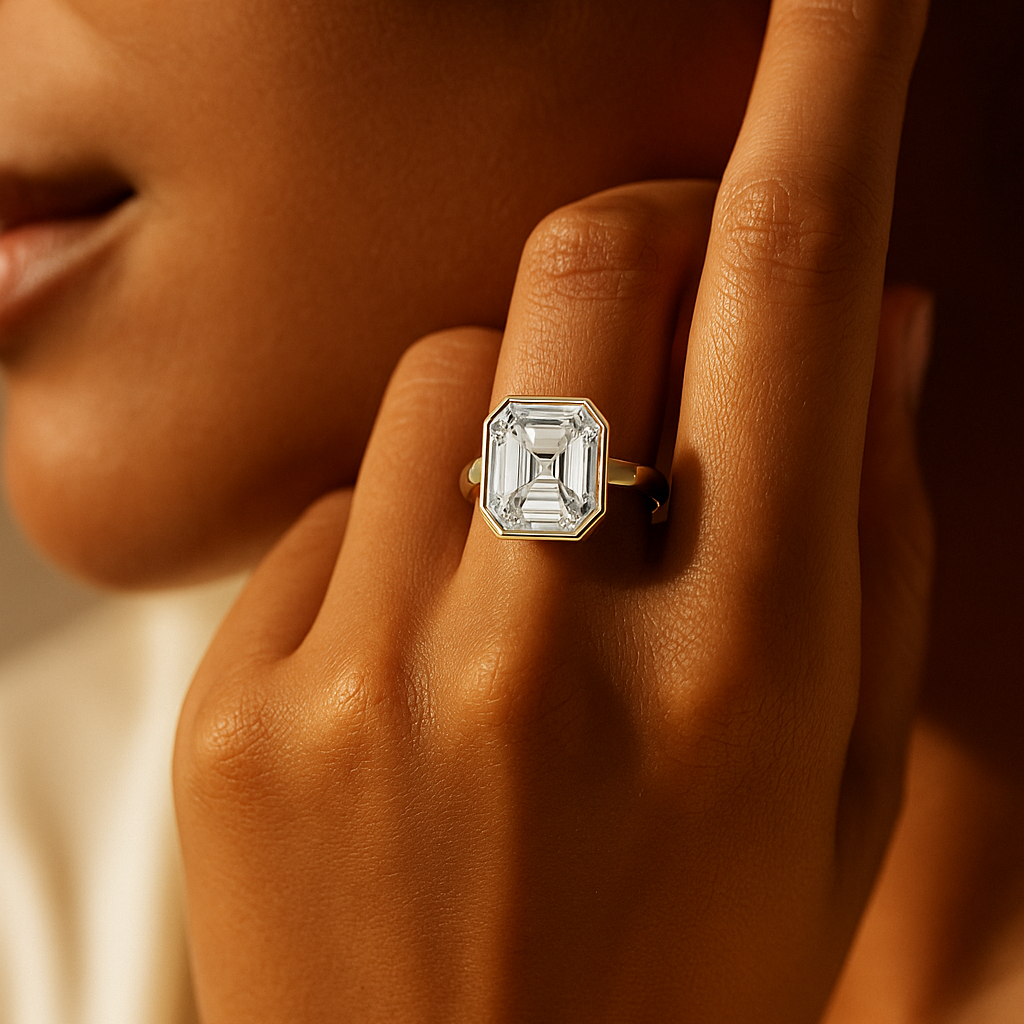 Emerald-Square Bezel Solitaire