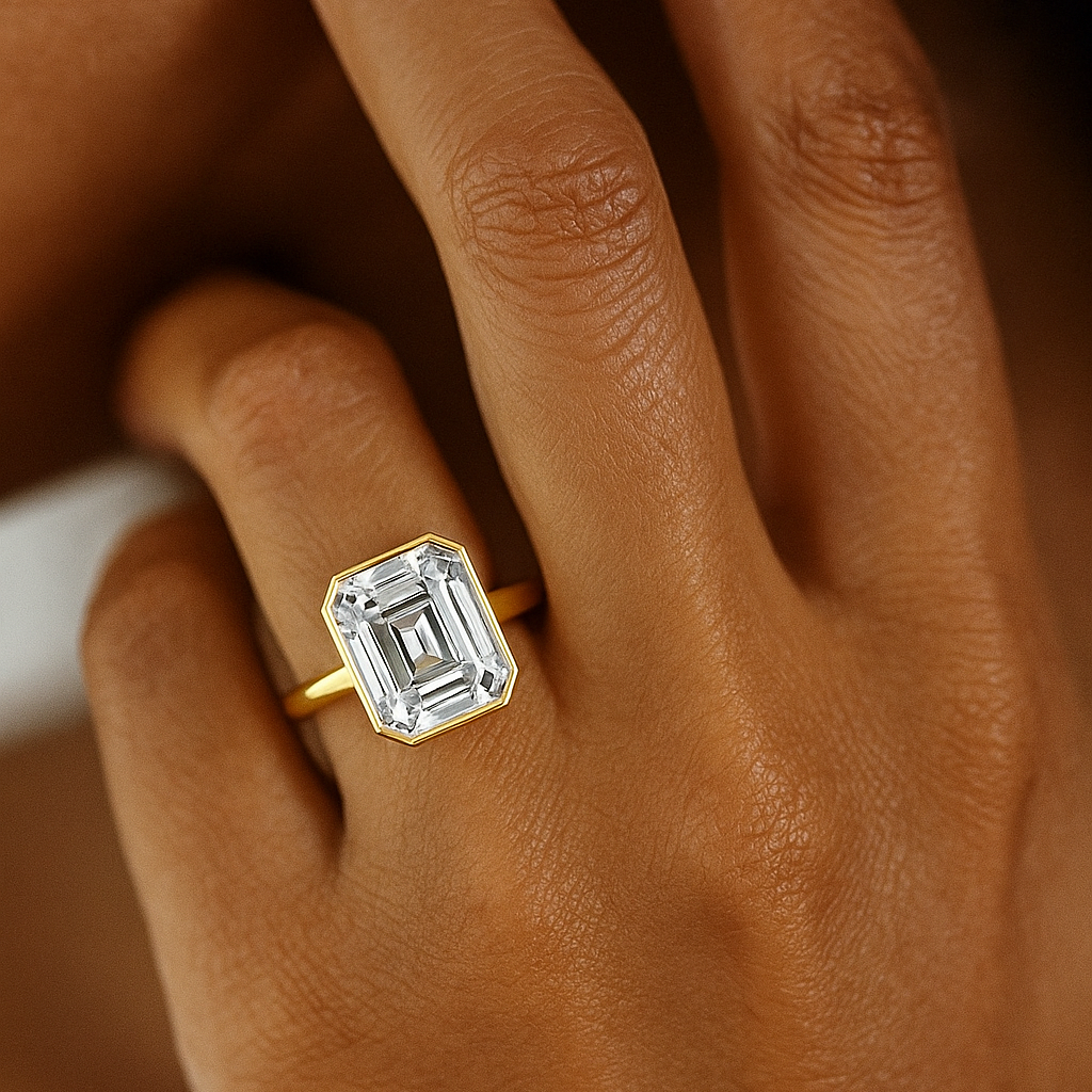 Emerald-Square Bezel Solitaire