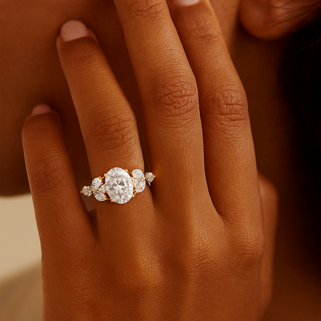 Oval & Marquise Cluster Ring