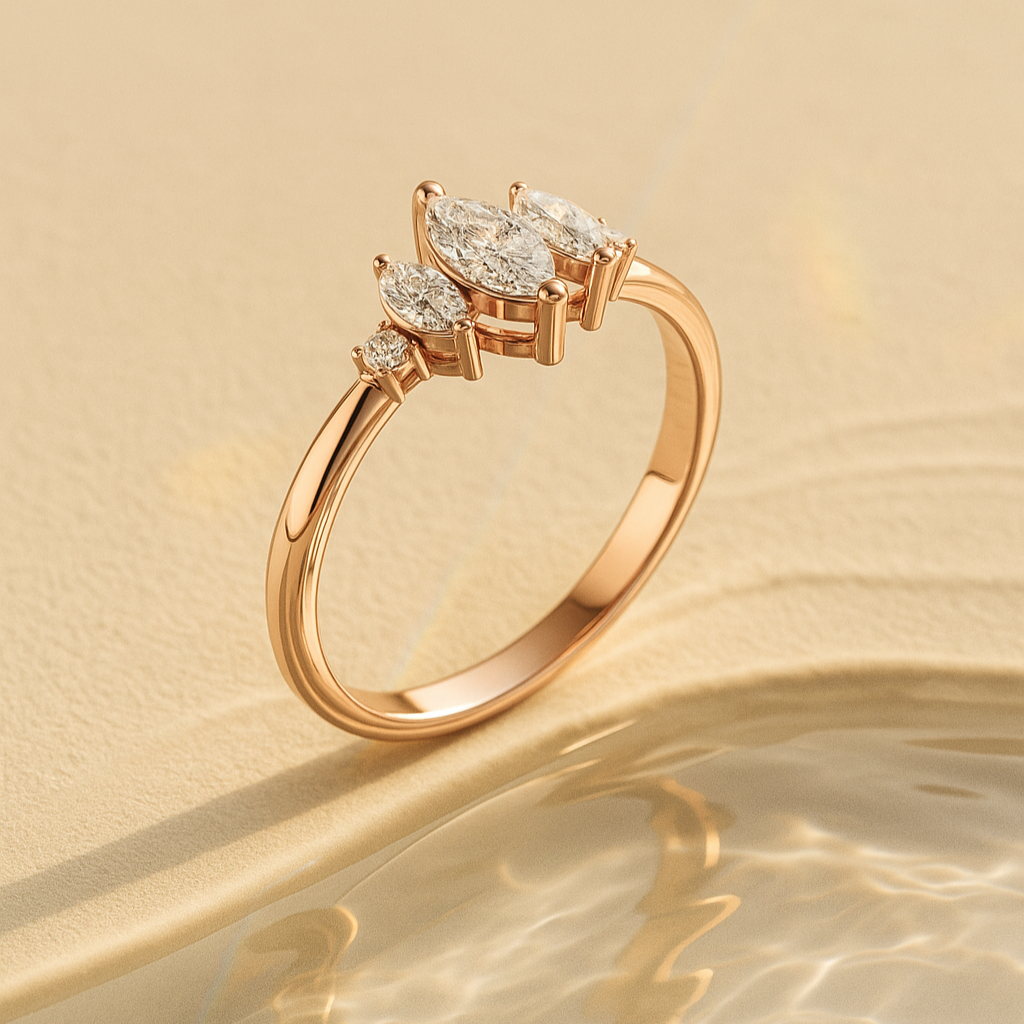 Marquise Cluster Five-Stone Ring