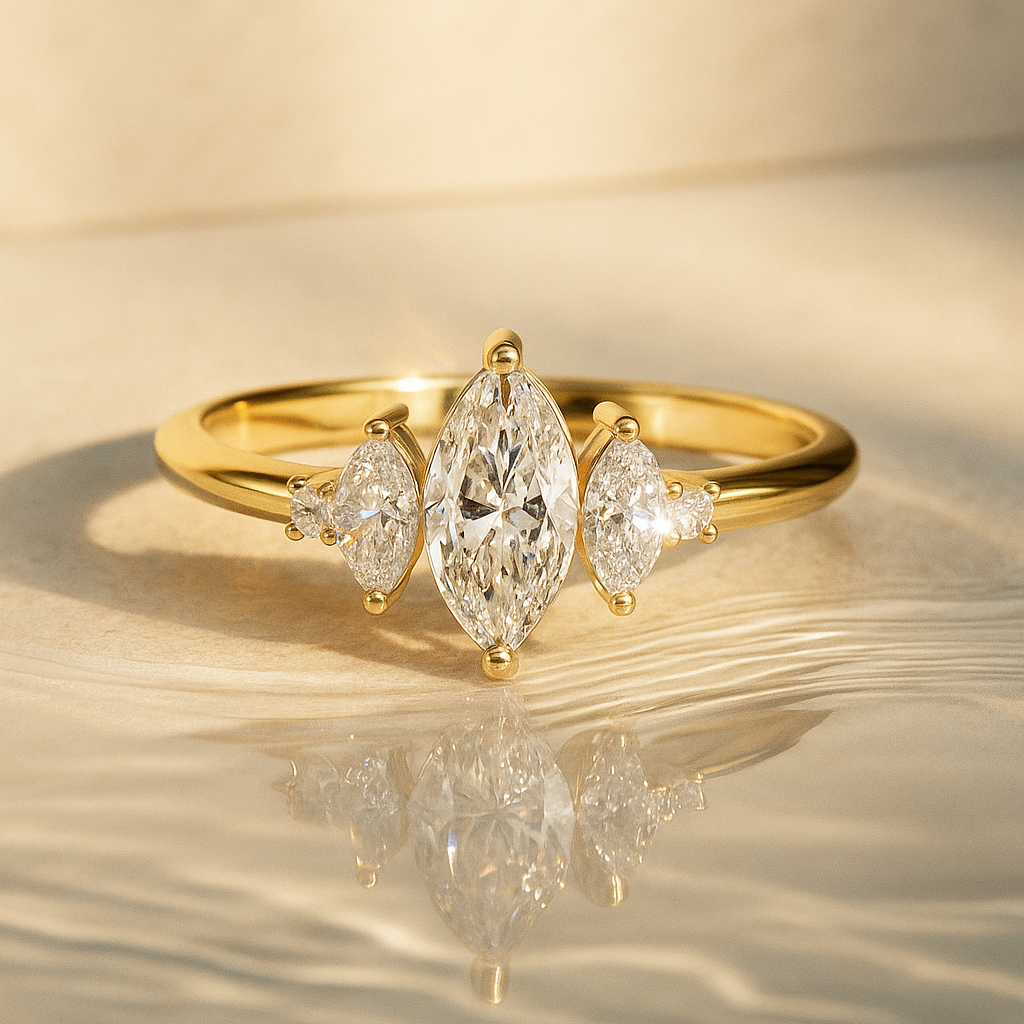 Marquise Cluster Five-Stone Ring