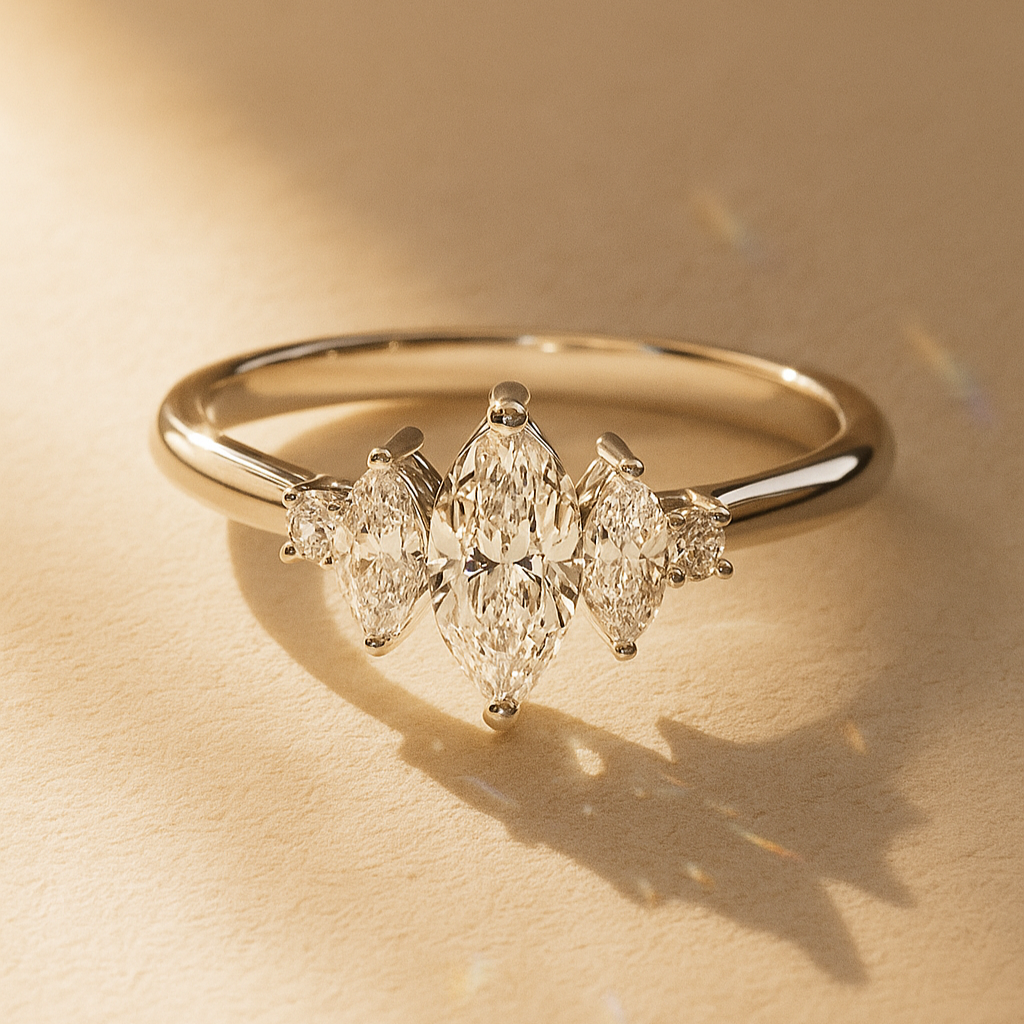 Marquise Cluster Five-Stone Ring