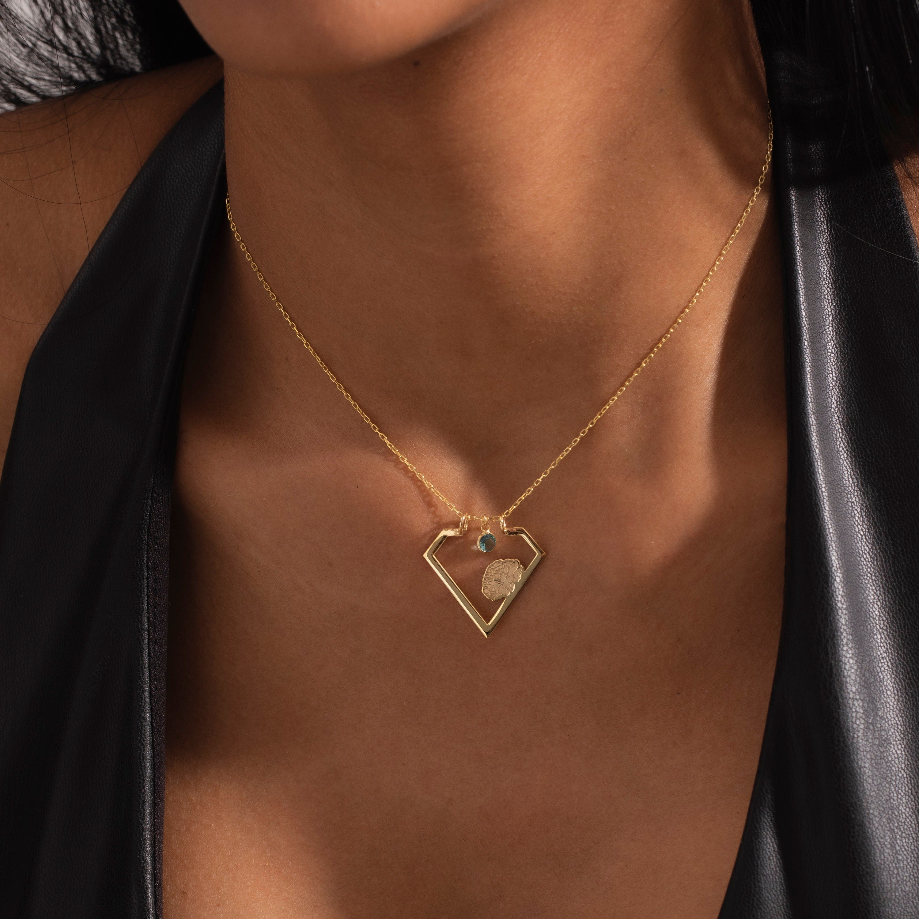 Birthstone Ring Holder Necklace