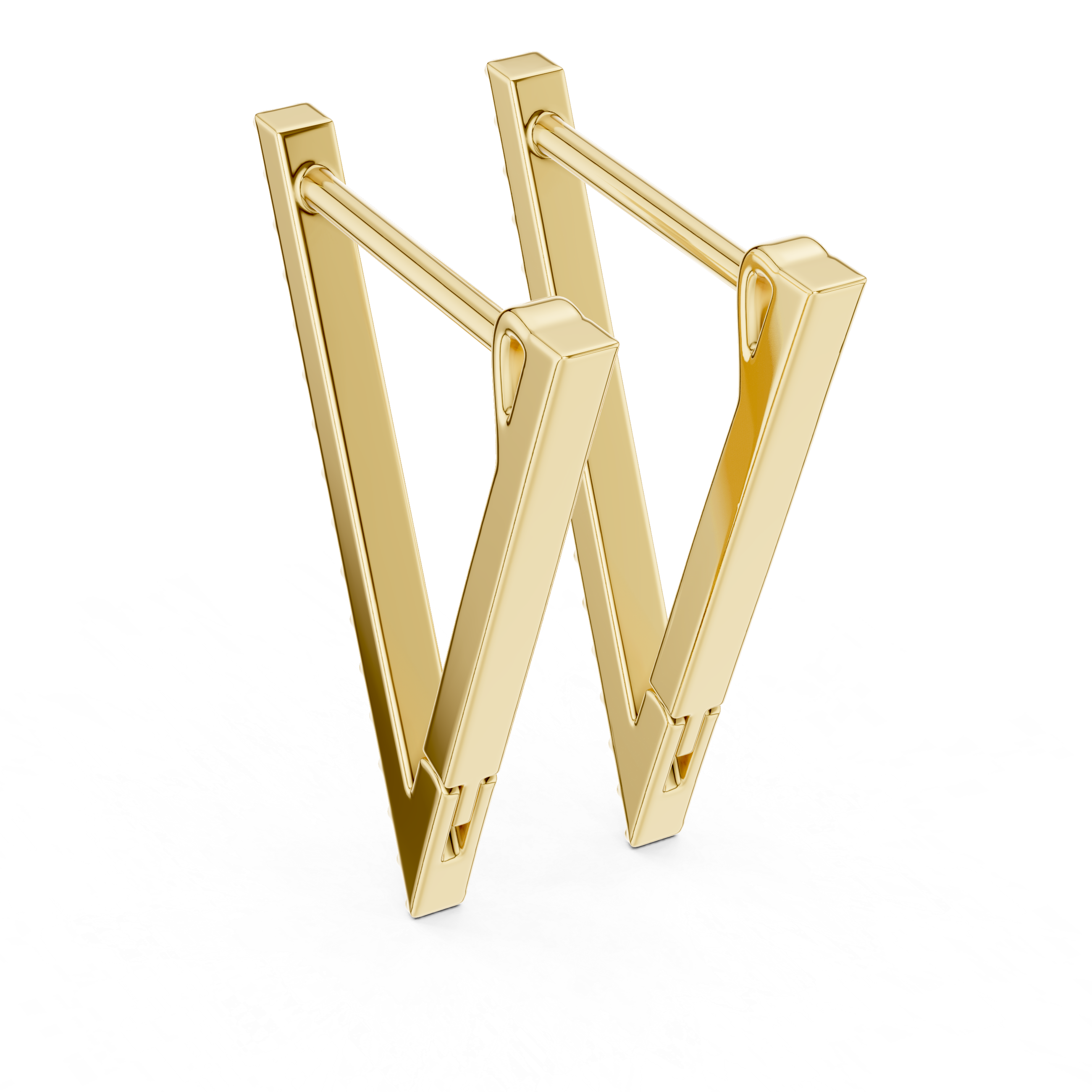 Muur Atelier Solid Gold Pave Diamond Wishbone Drops