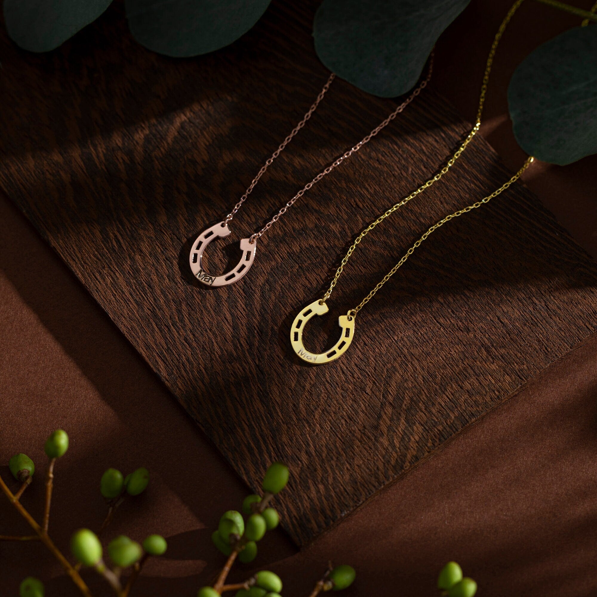 Personalized Horseshoe Necklace