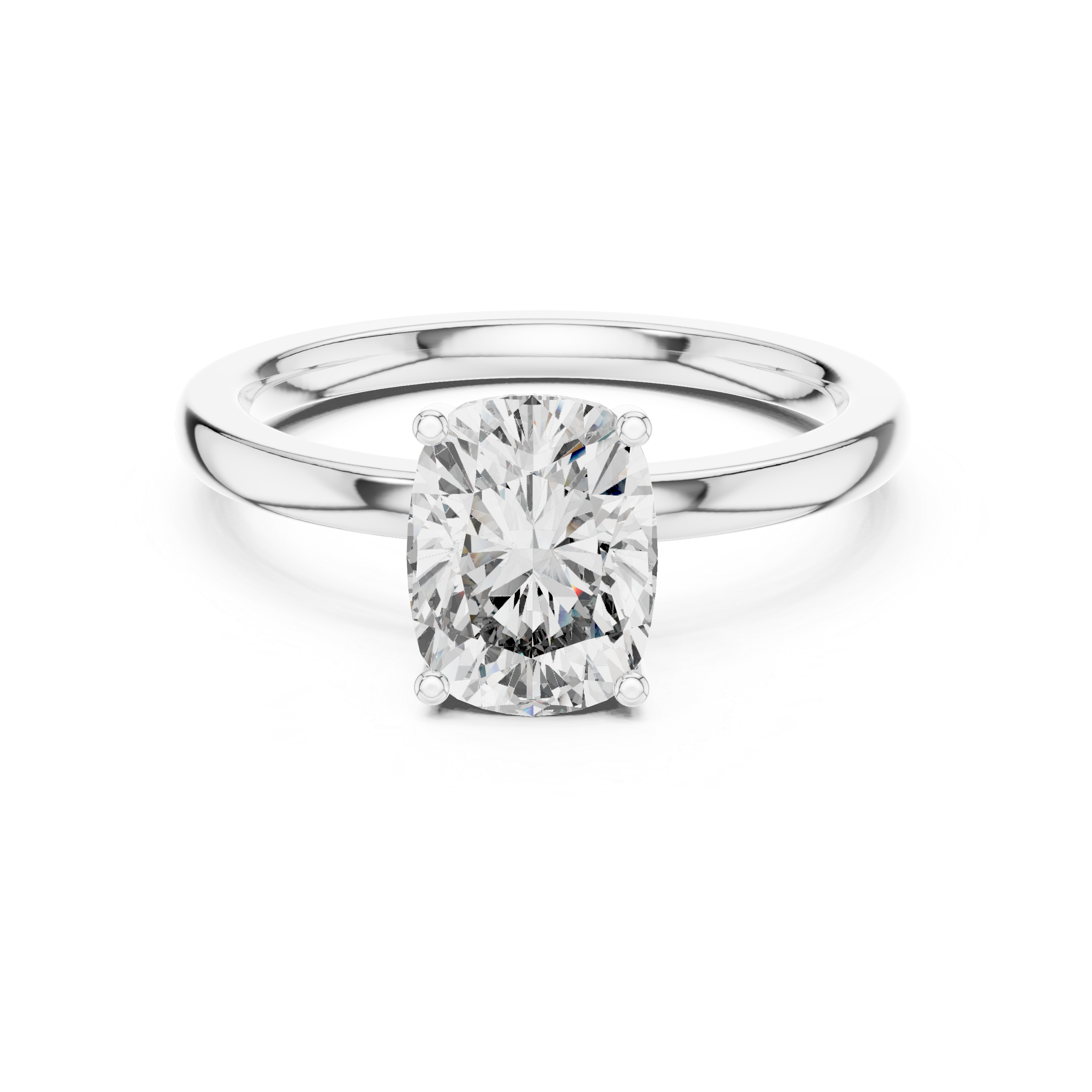 Muur Atelier Solid Gold Radiant Cut Solitaire with Hidden Diamond Collar