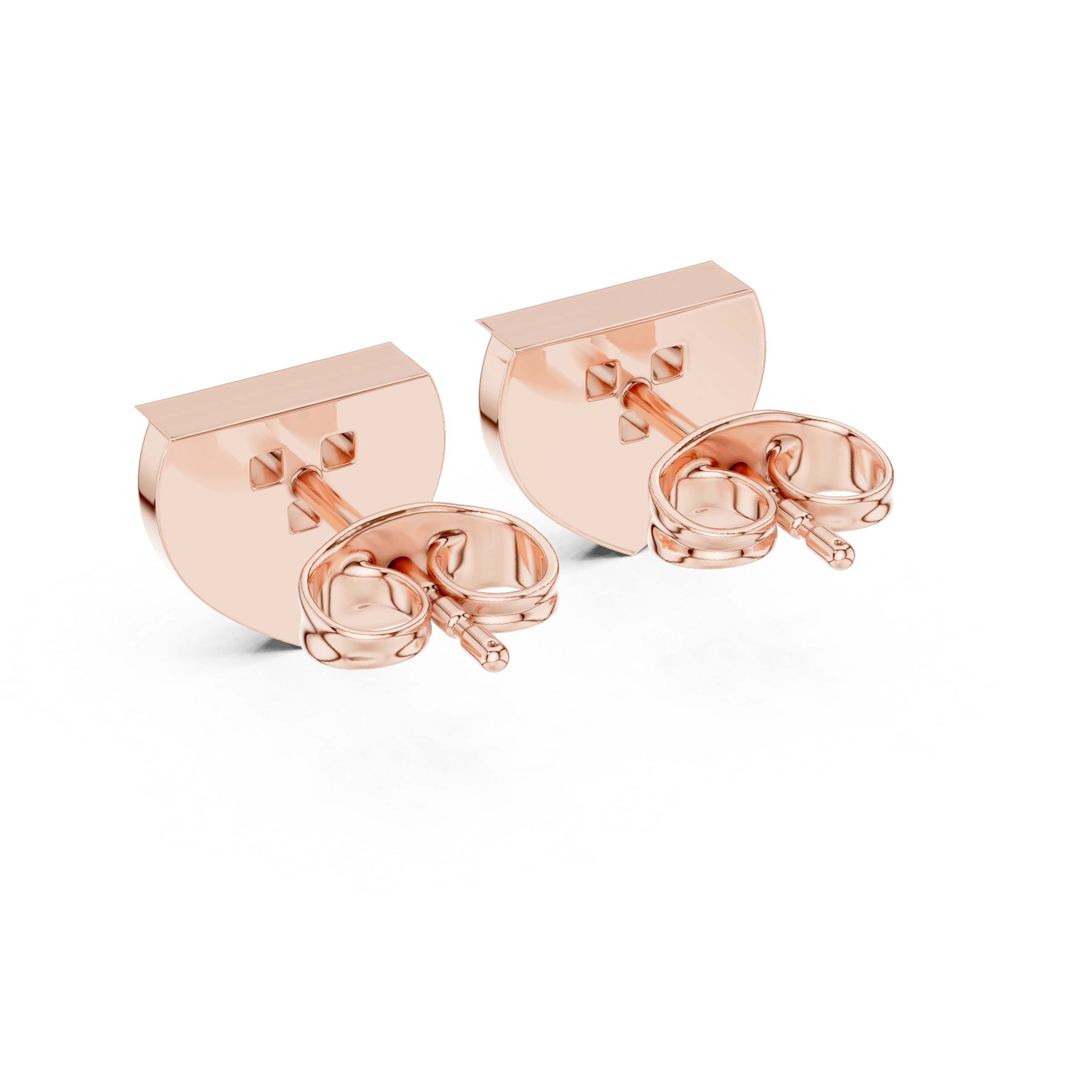 Muur Atelier Solid Gold Shield-Cut Pavé Diamond Studs