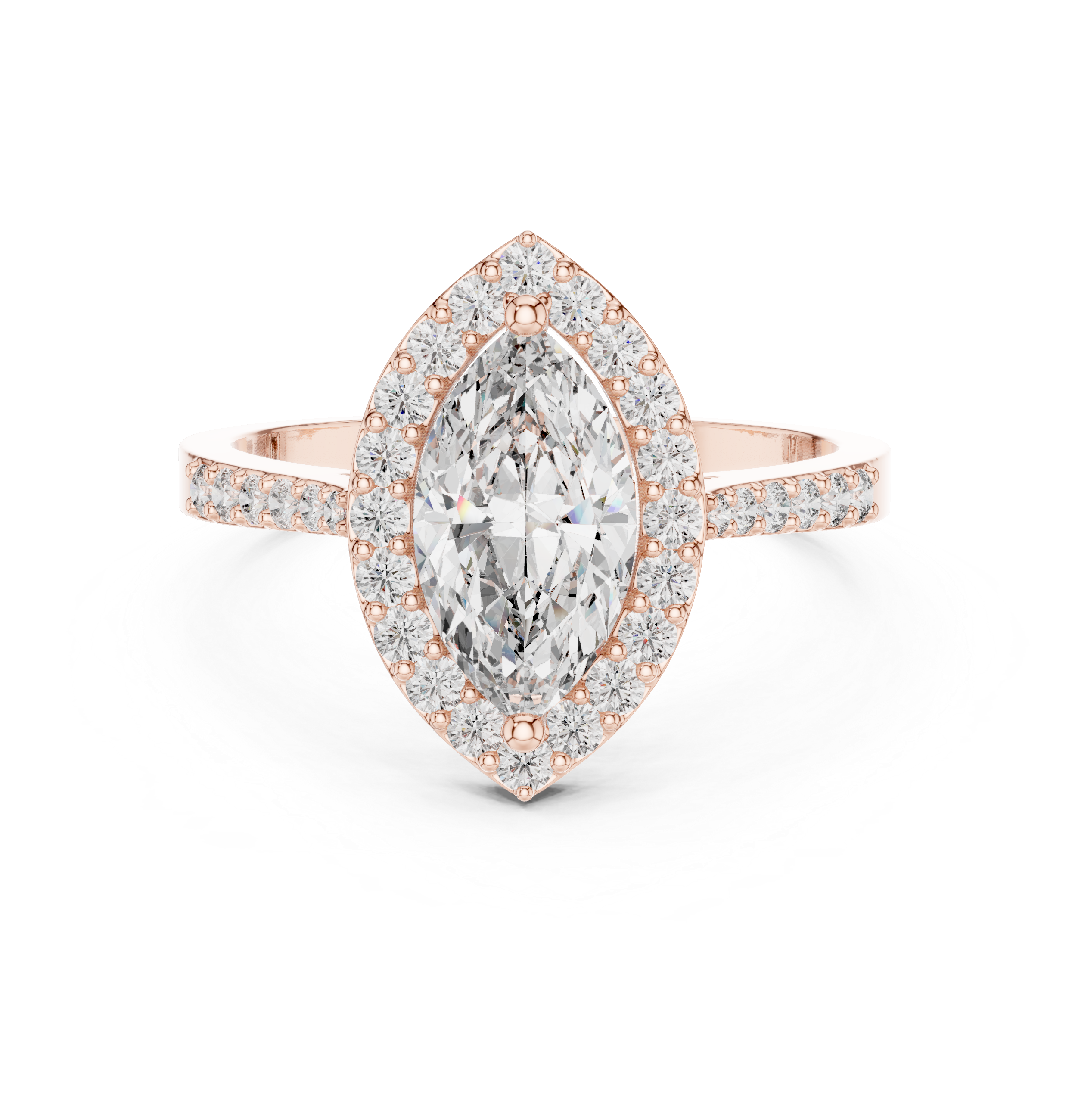 Marquise Halo Engagement Ring