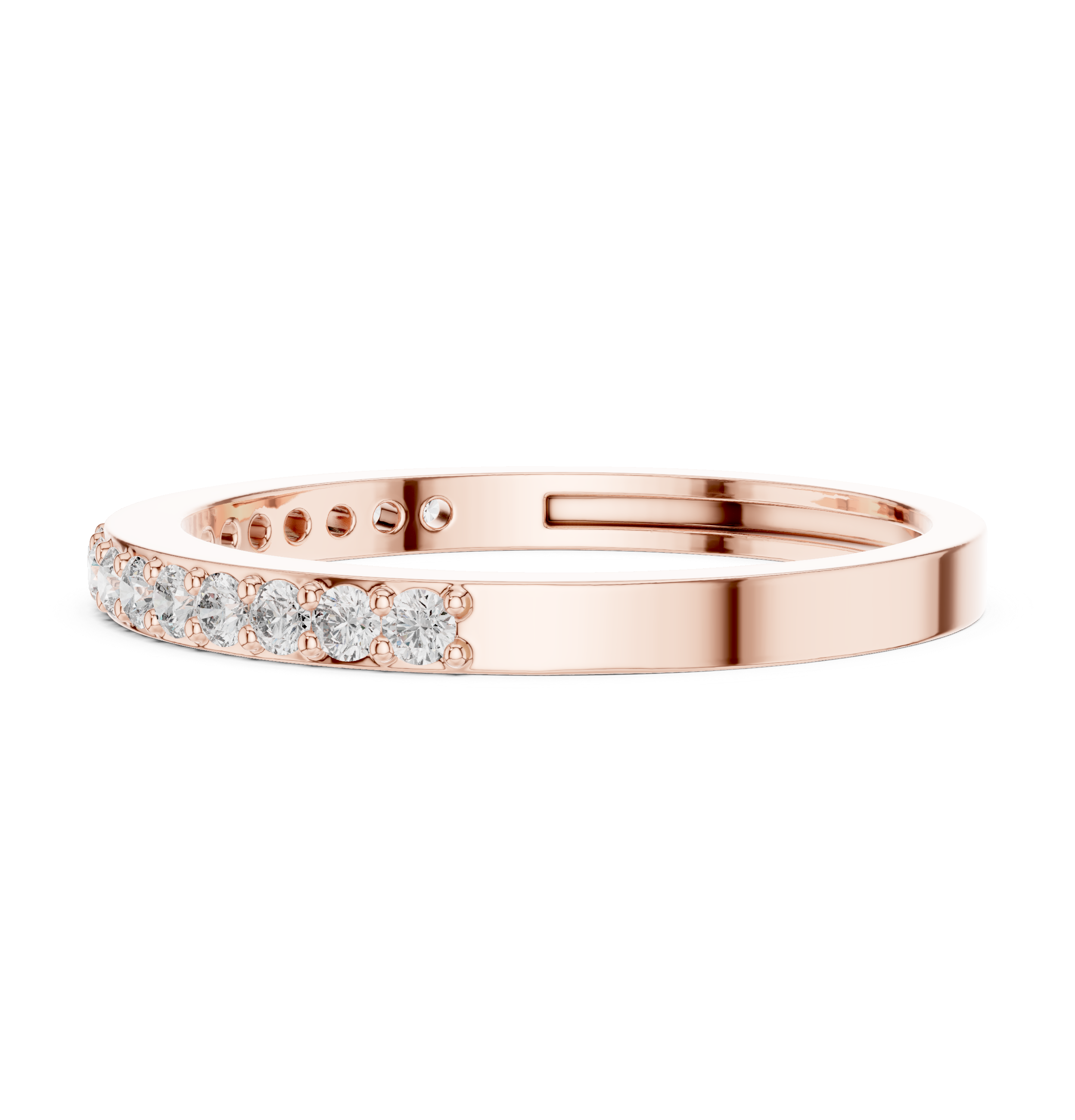 Pavé Half-Eternity Diamond Band
