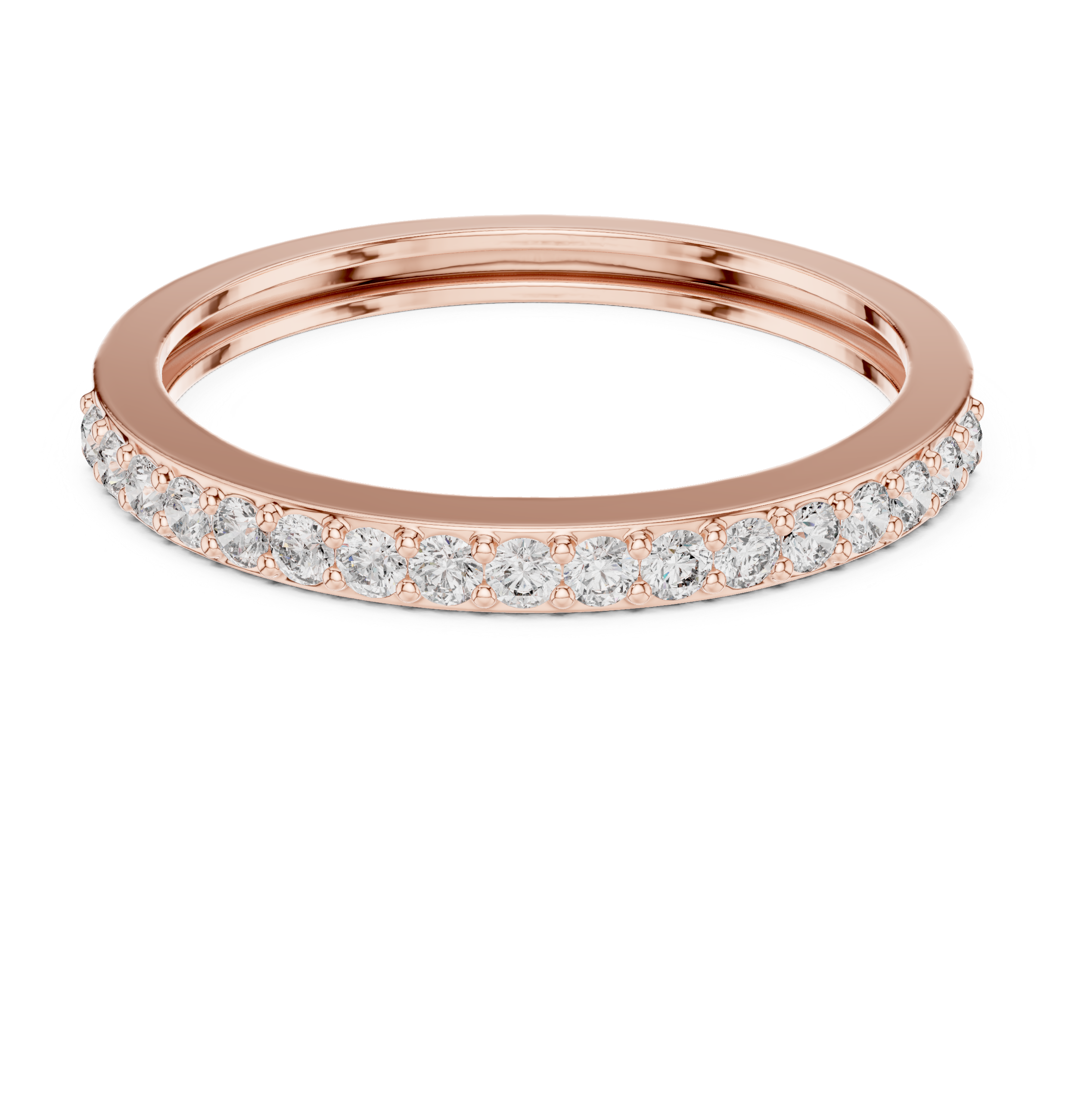 Pavé Half-Eternity Diamond Band