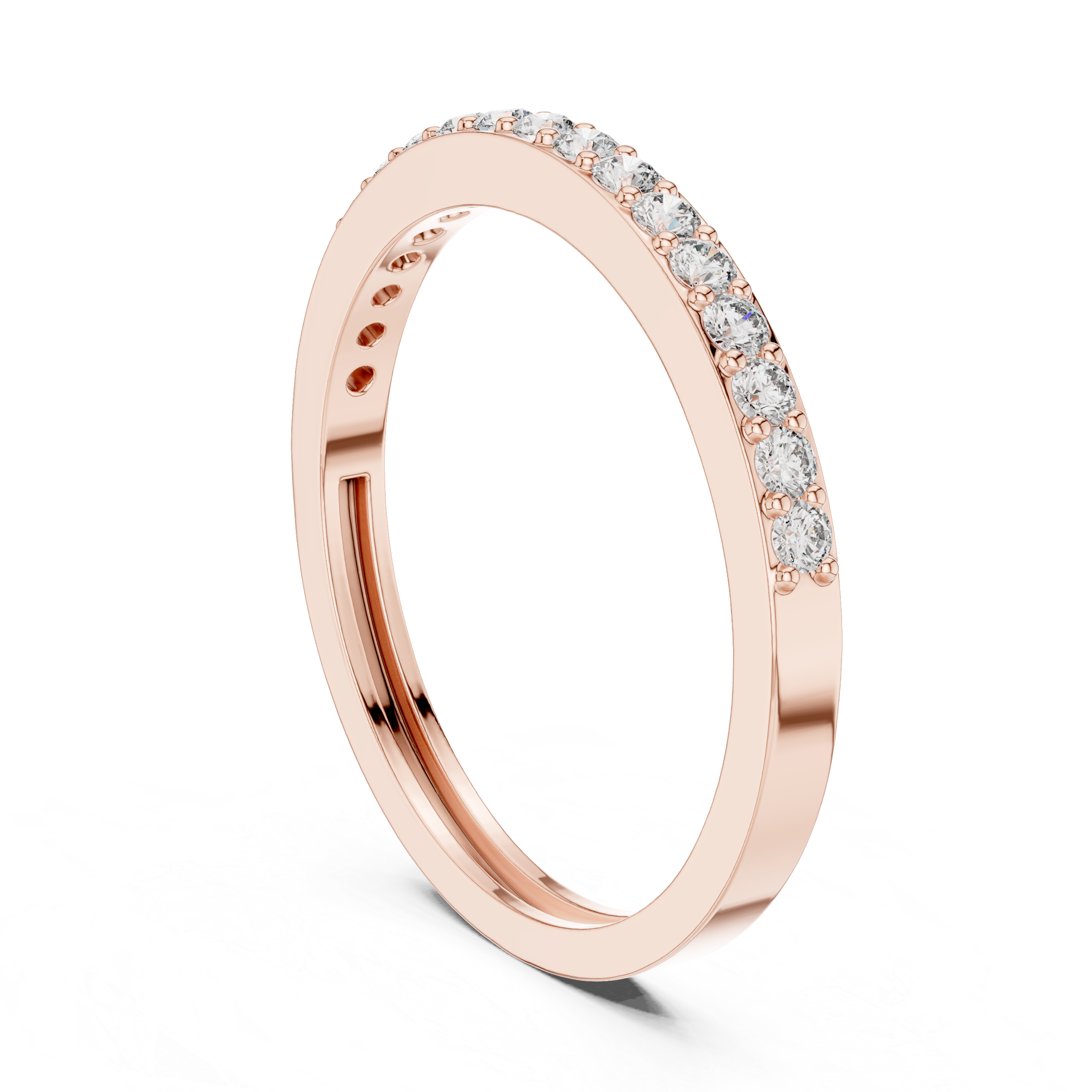Pavé Half-Eternity Diamond Band