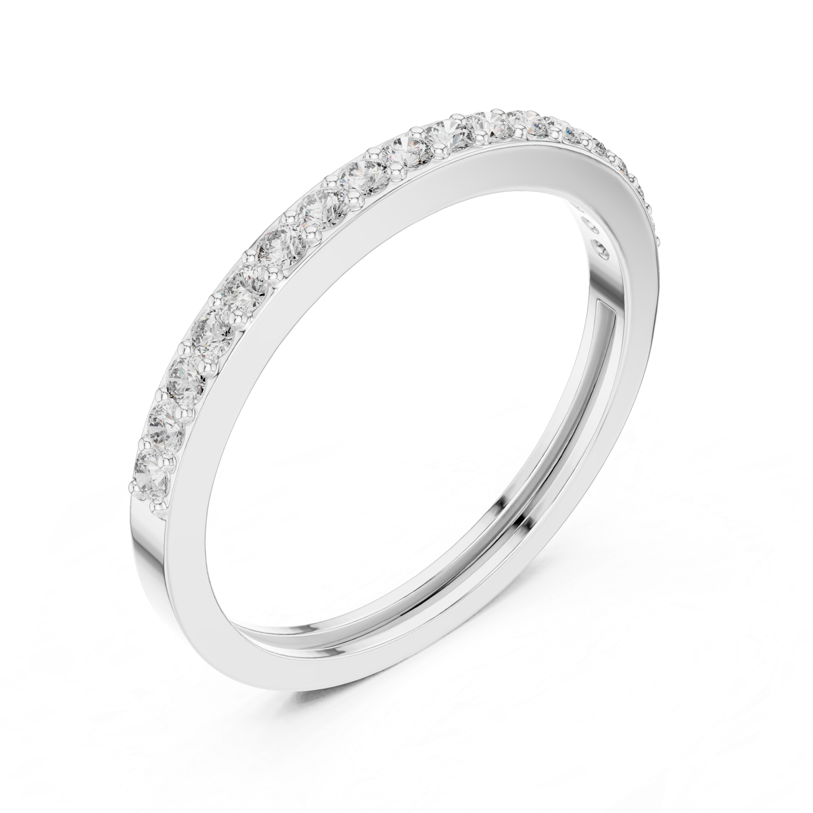 Pavé Half-Eternity Diamond Band