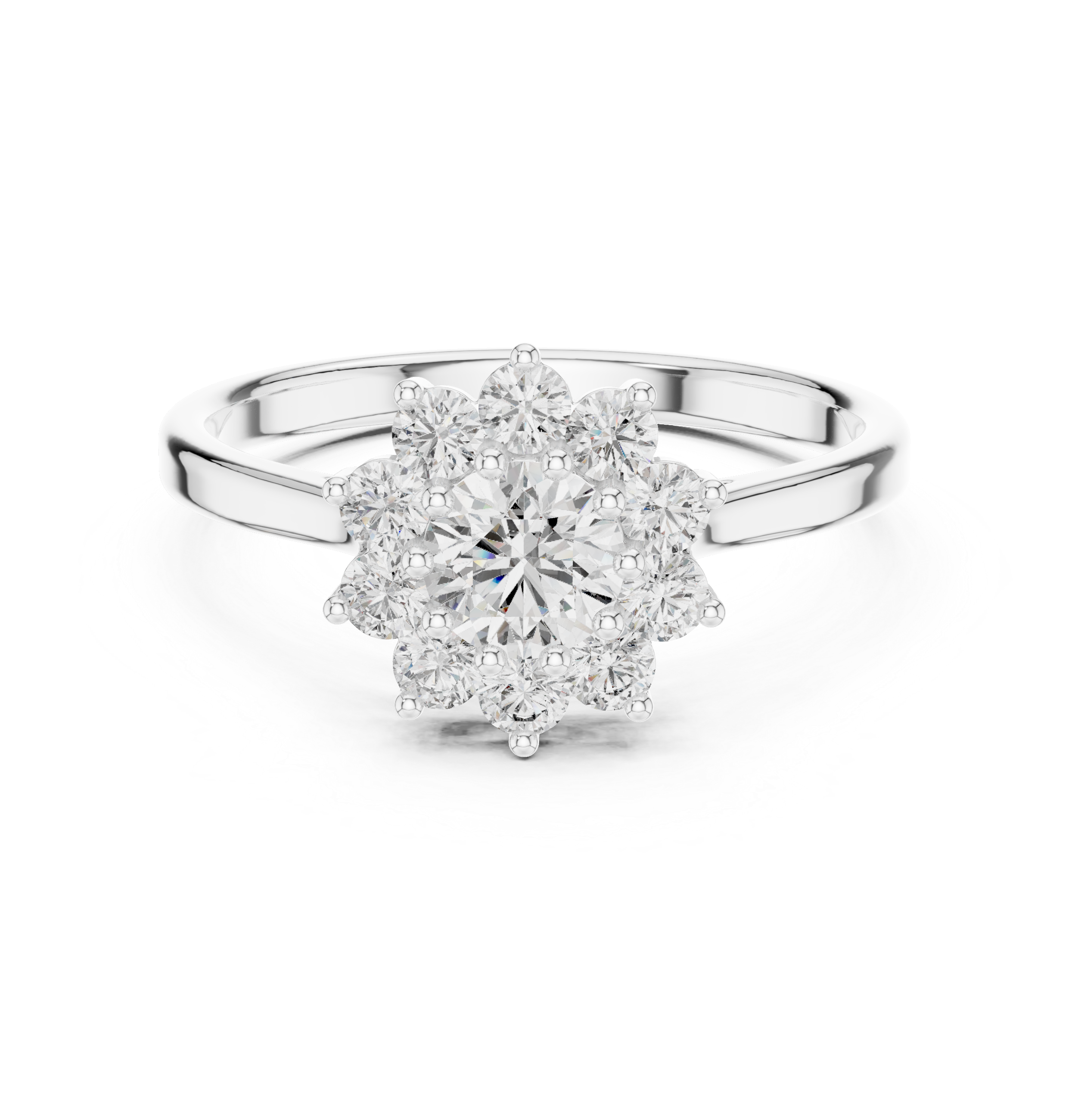 Round Halo & Pavé Engagement Ring