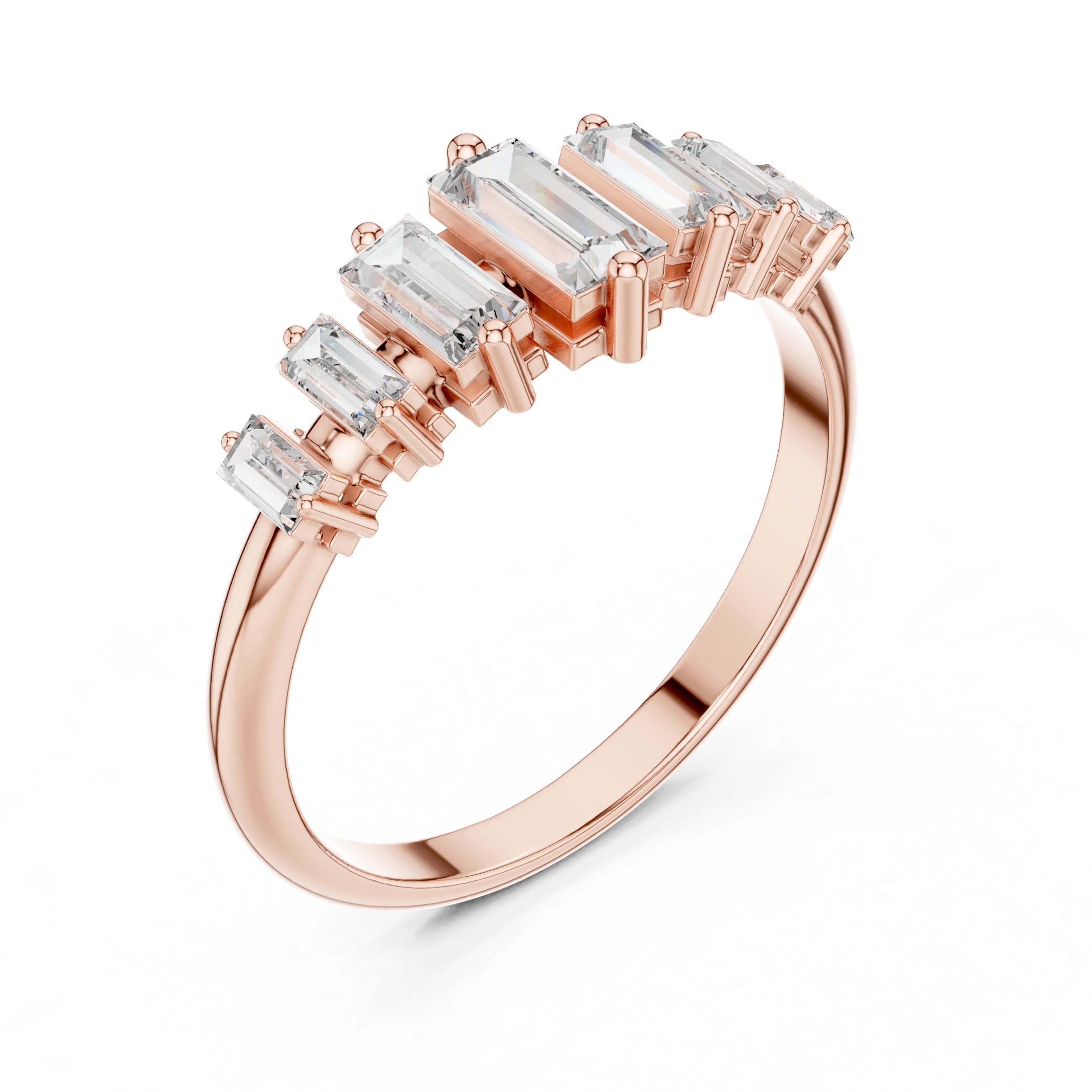 Baguette Skyline Ring