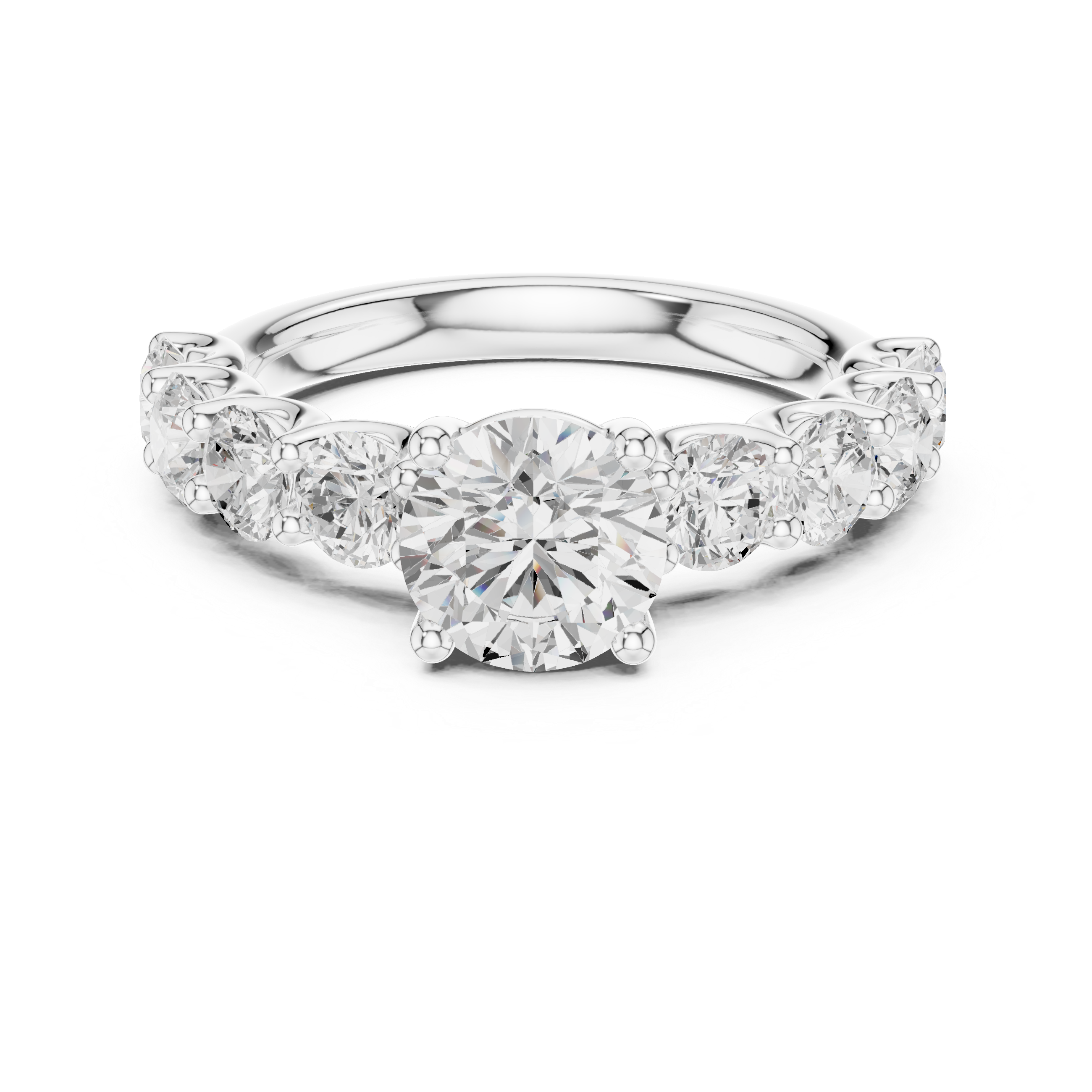 Diamond ring with a white background