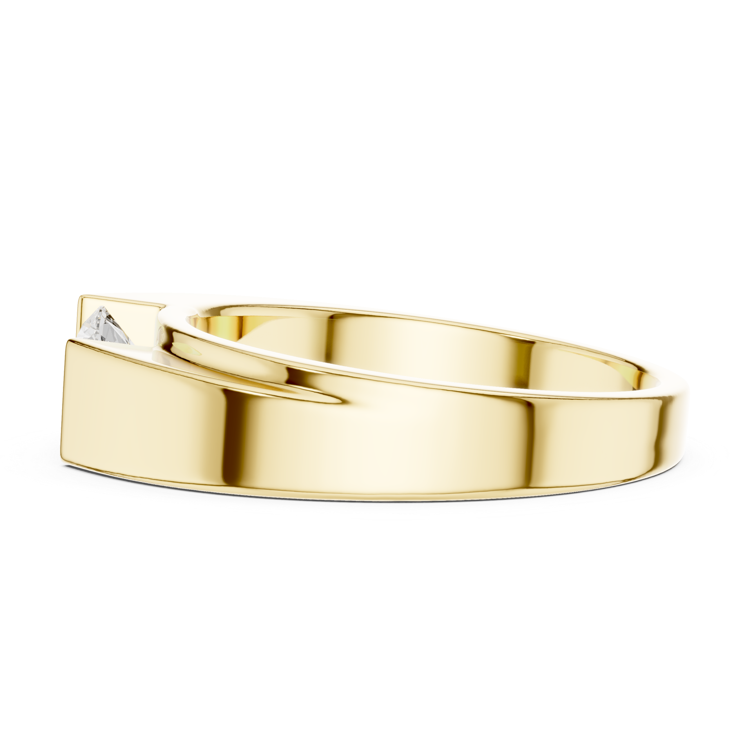 Gold bracelet on a white background