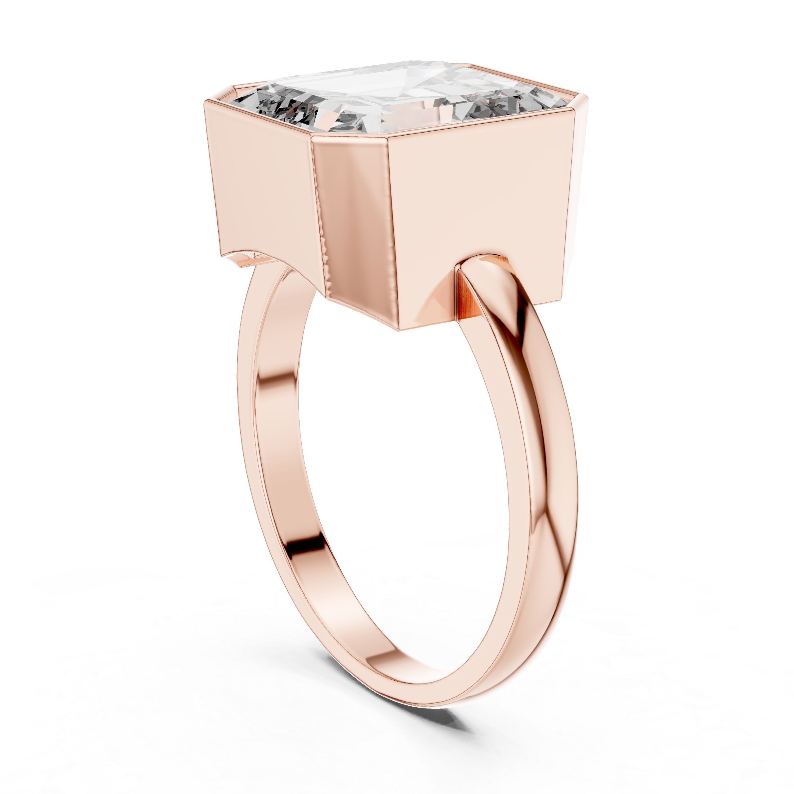 Emerald-Square Bezel Solitaire