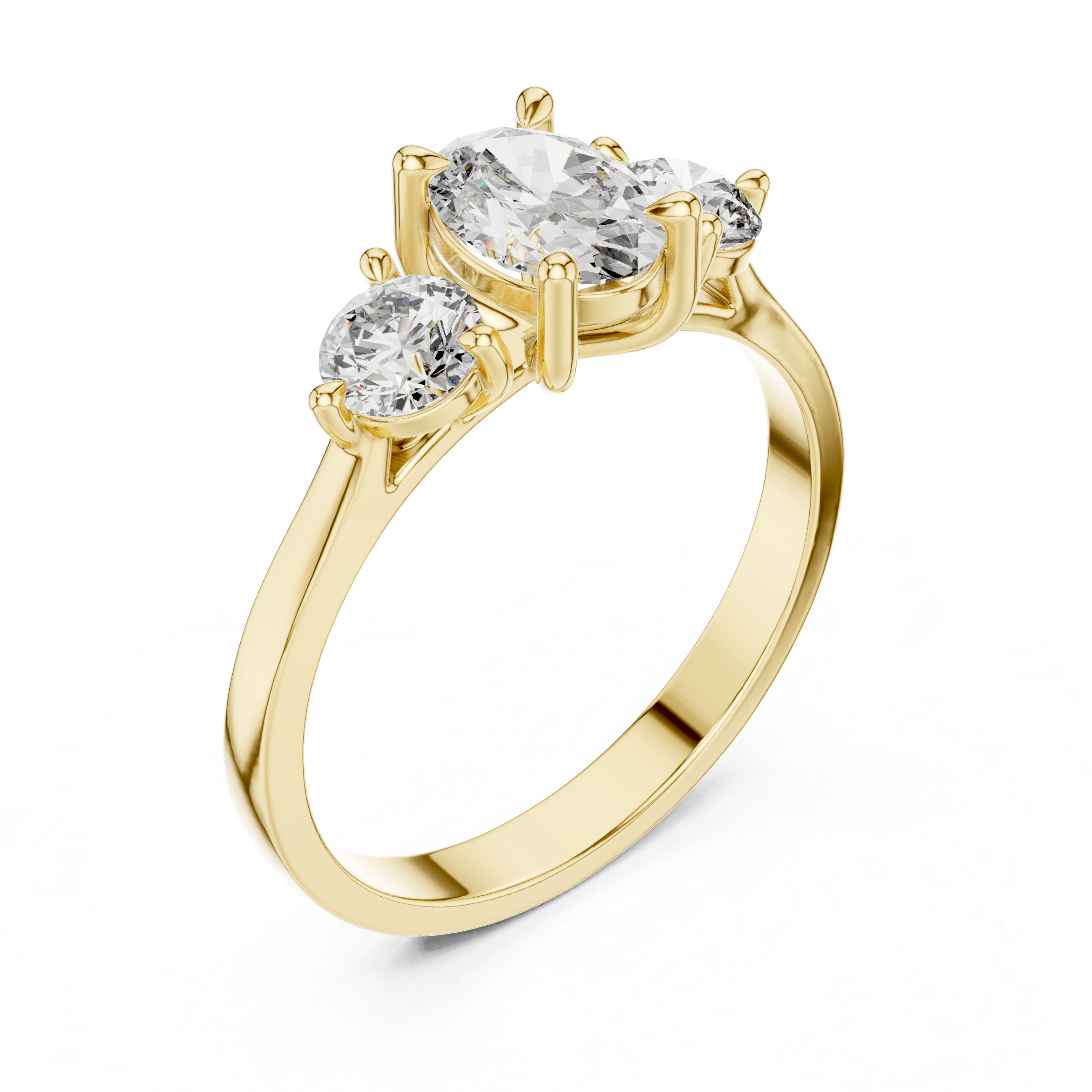Oval Three-Stone Ring