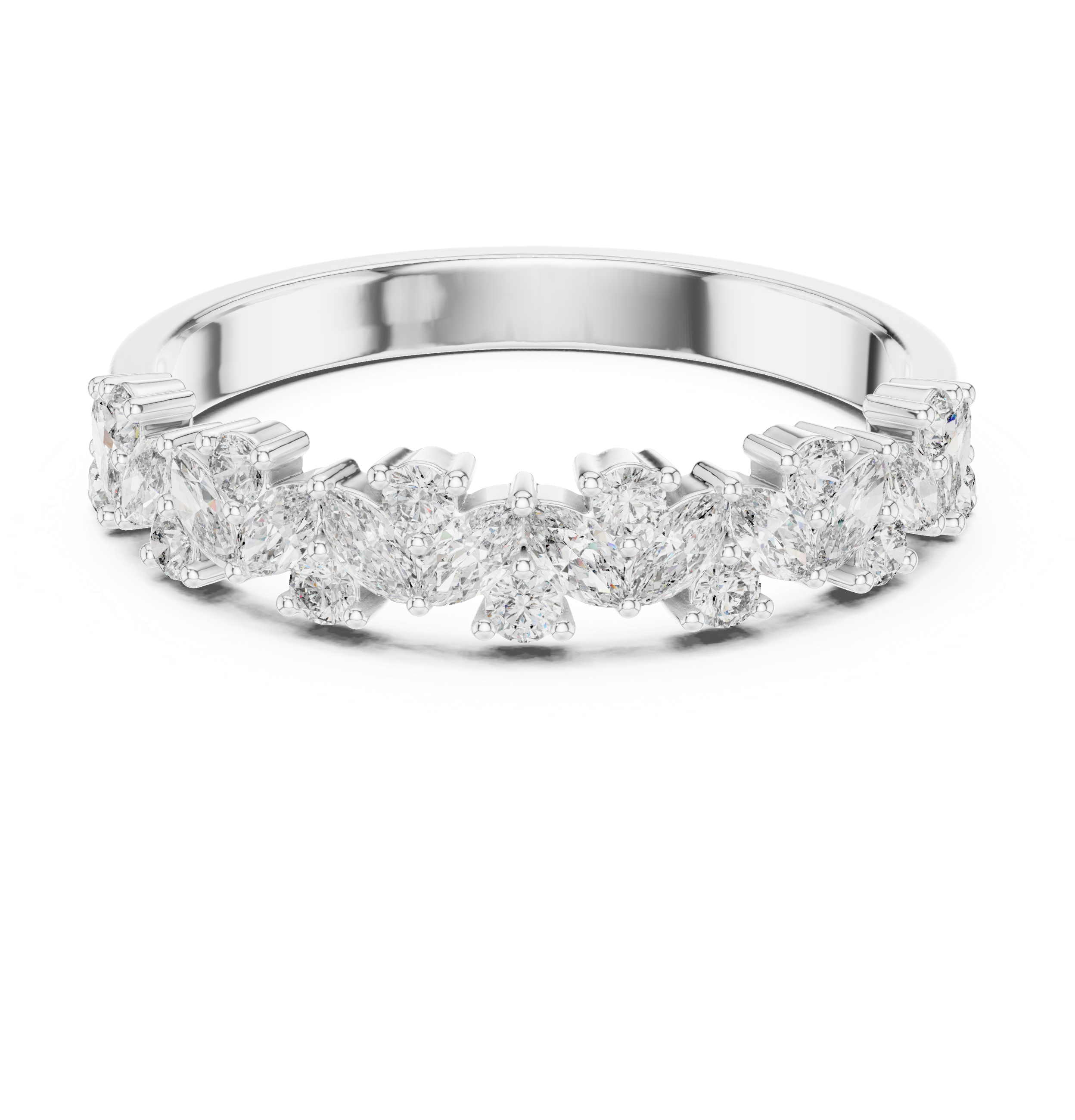 Marquise & Round Half-Eternity Band