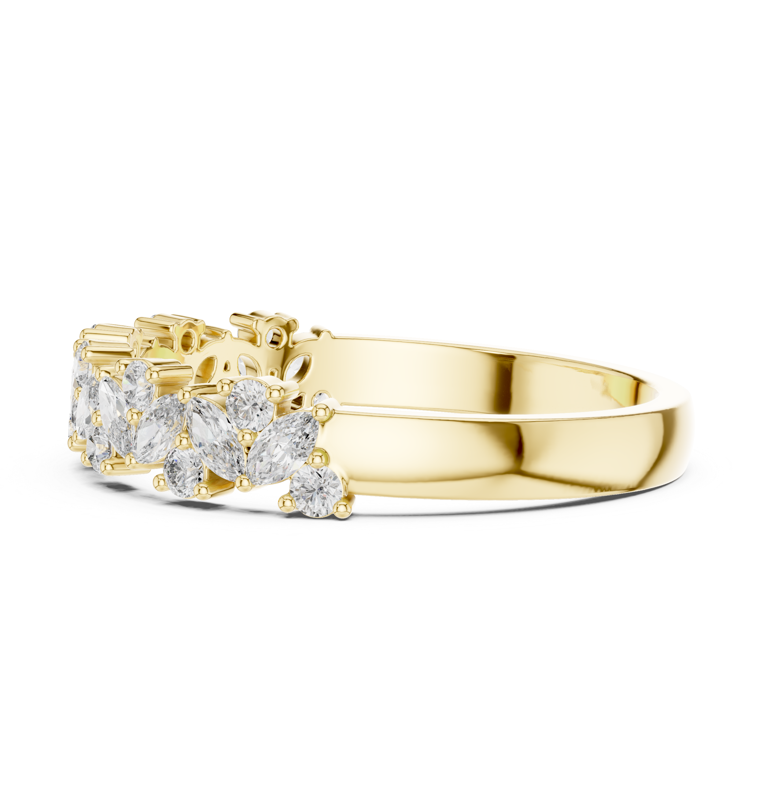 Marquise & Round Half-Eternity Band
