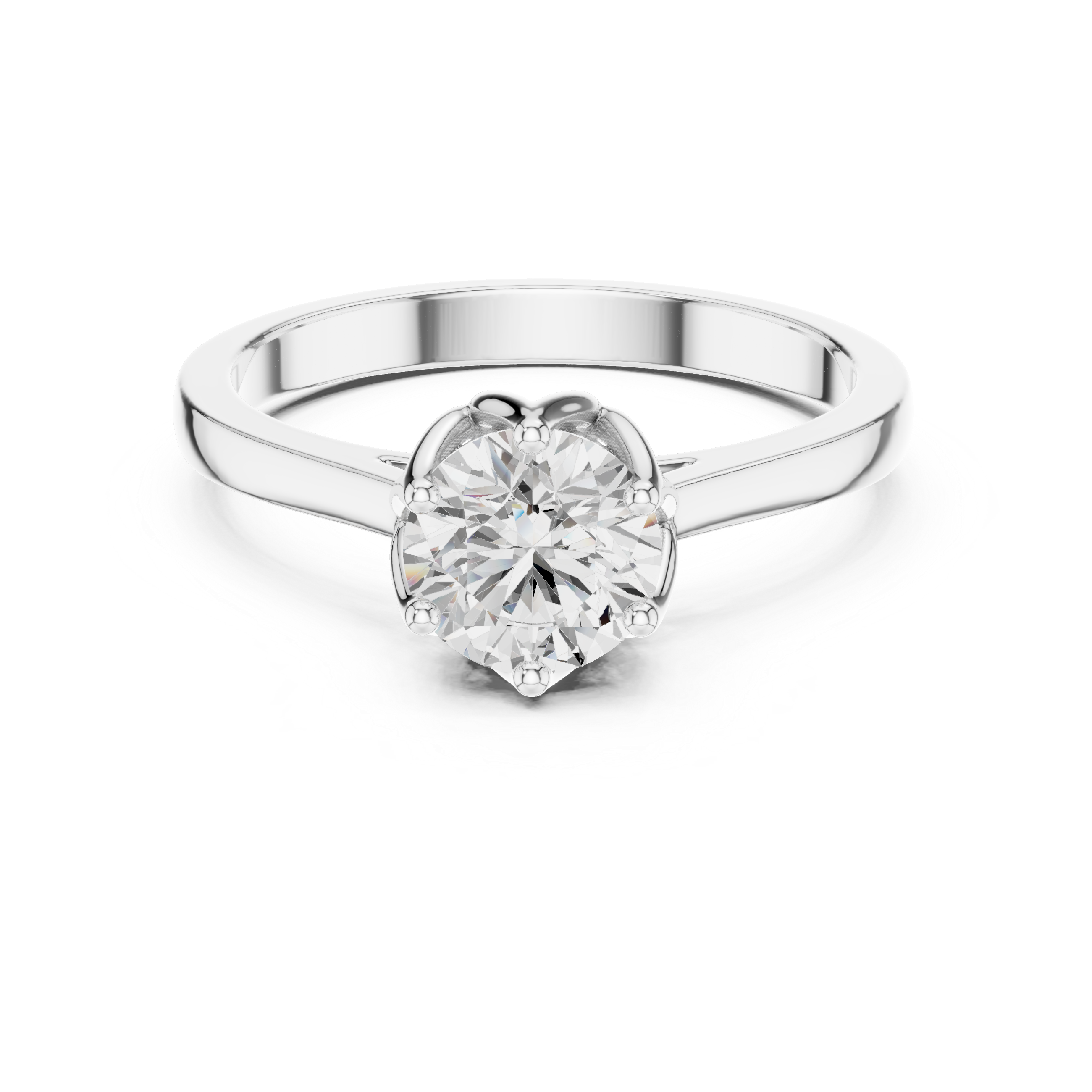 6-Prong Crown Round Solitaire