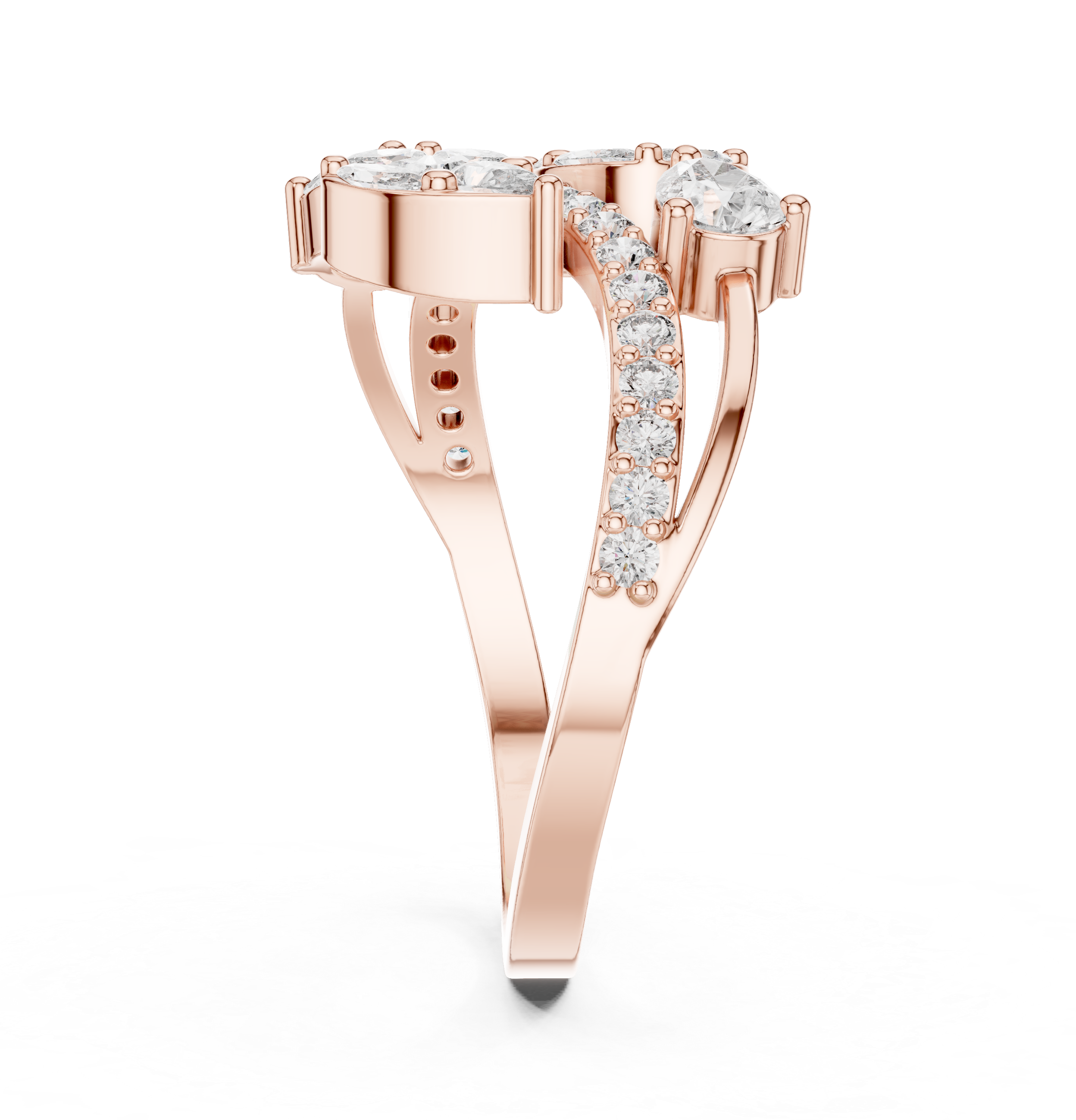 Bypass Cluster Ring • Pear & Marquise
