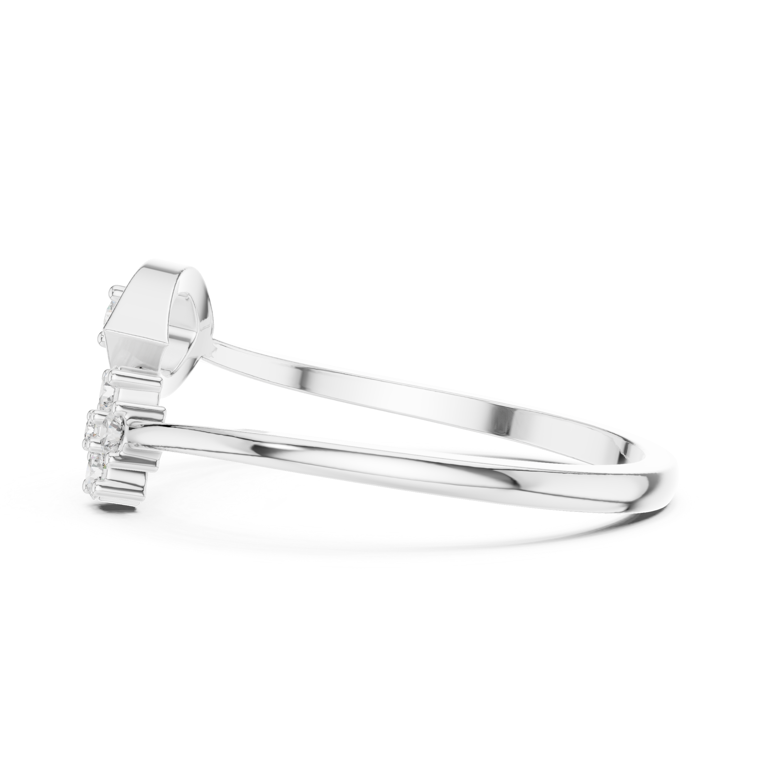 Dainty Bypass Cluster Ring