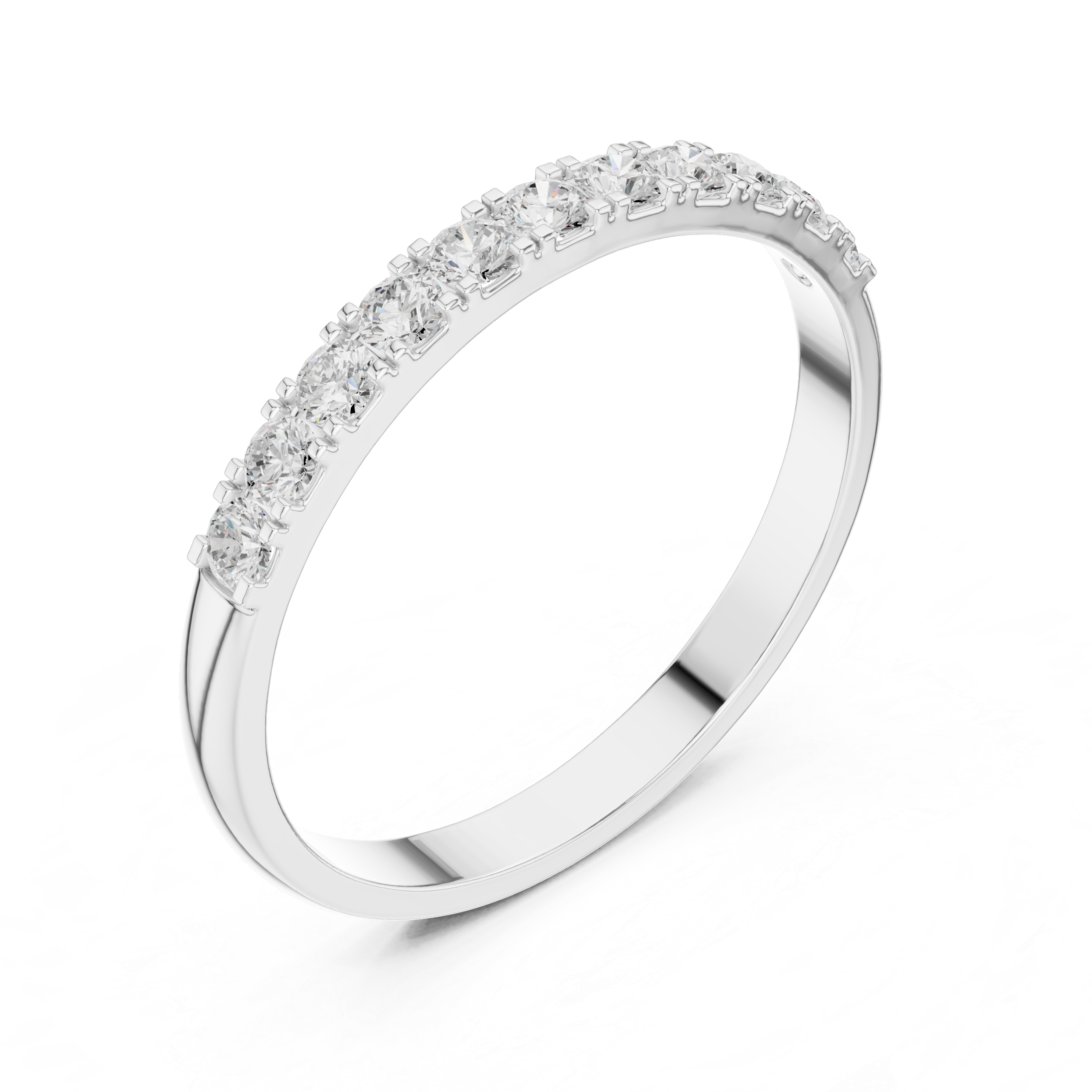 Round diamond micro-prong band