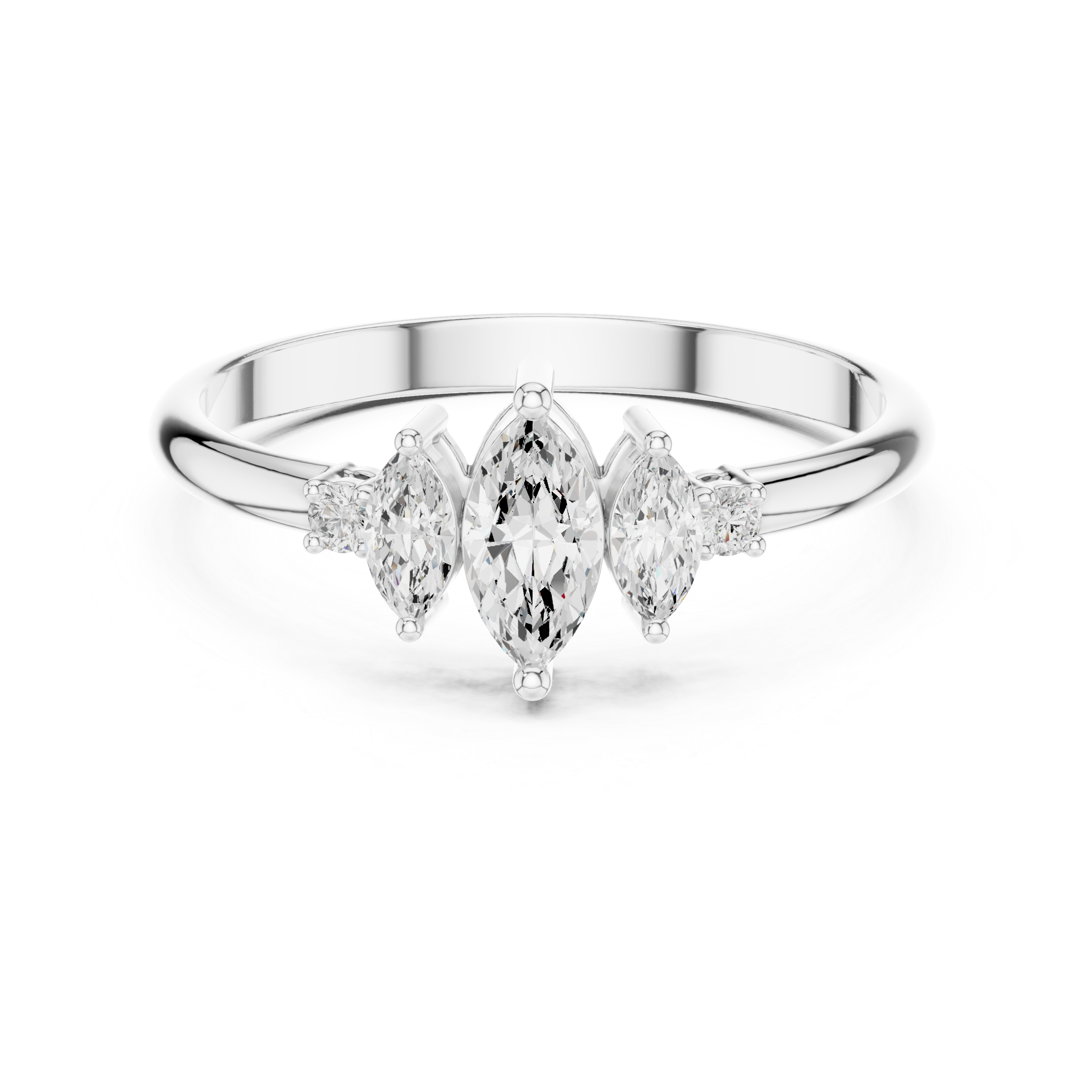 Marquise Cluster Five-Stone Ring