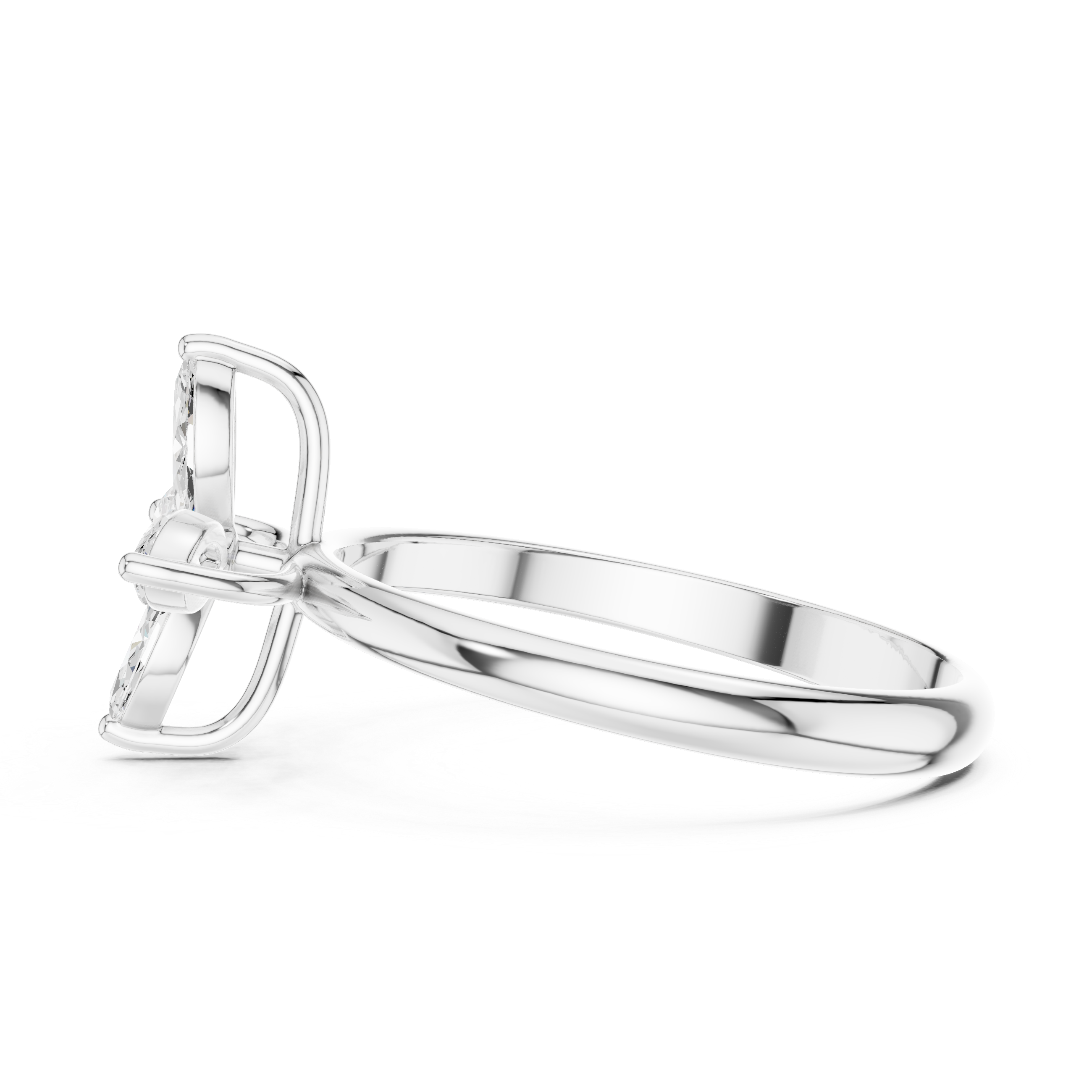 Marquise flower cluster ring