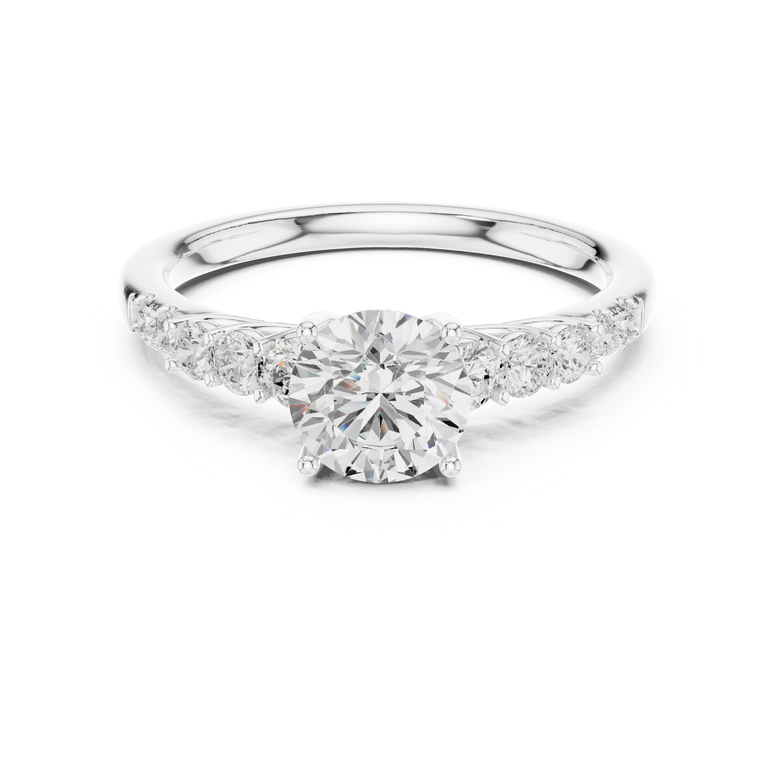 Muur Atelier Solid Gold Sculptural Cathedral Diamond Engagement Ring