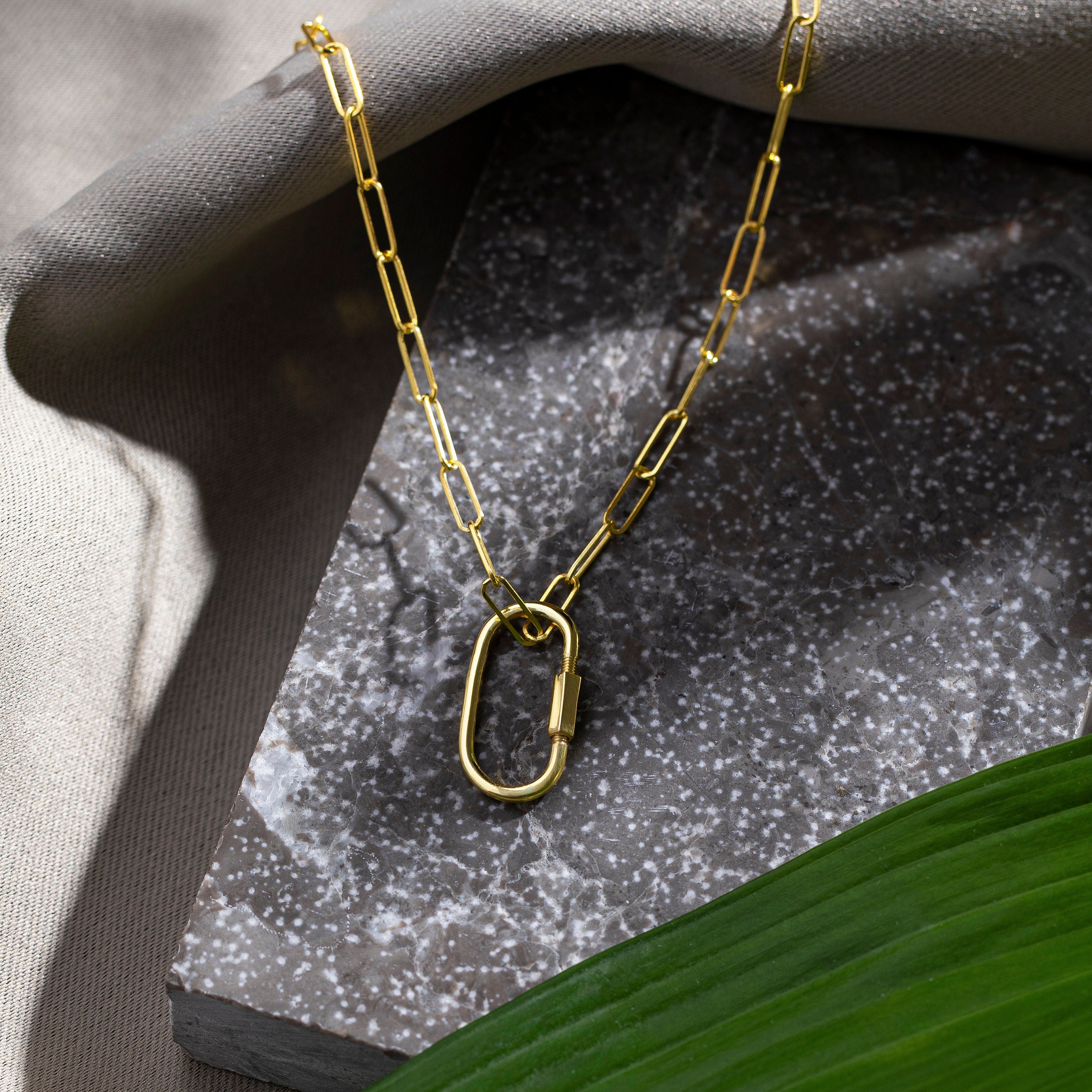 Carabiner Necklace, Ring Holder Necklace