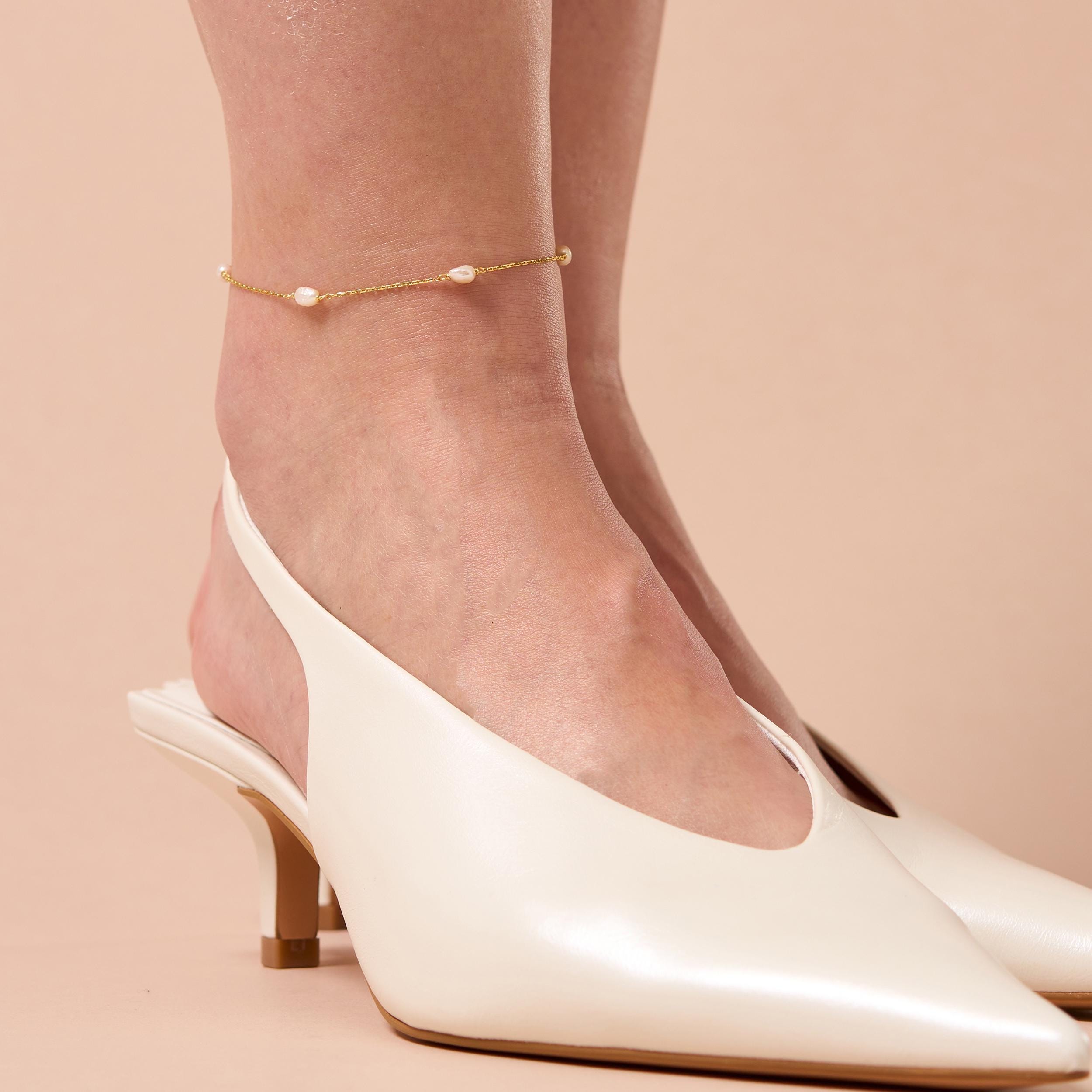 Pearl Anklet Sterling Silver