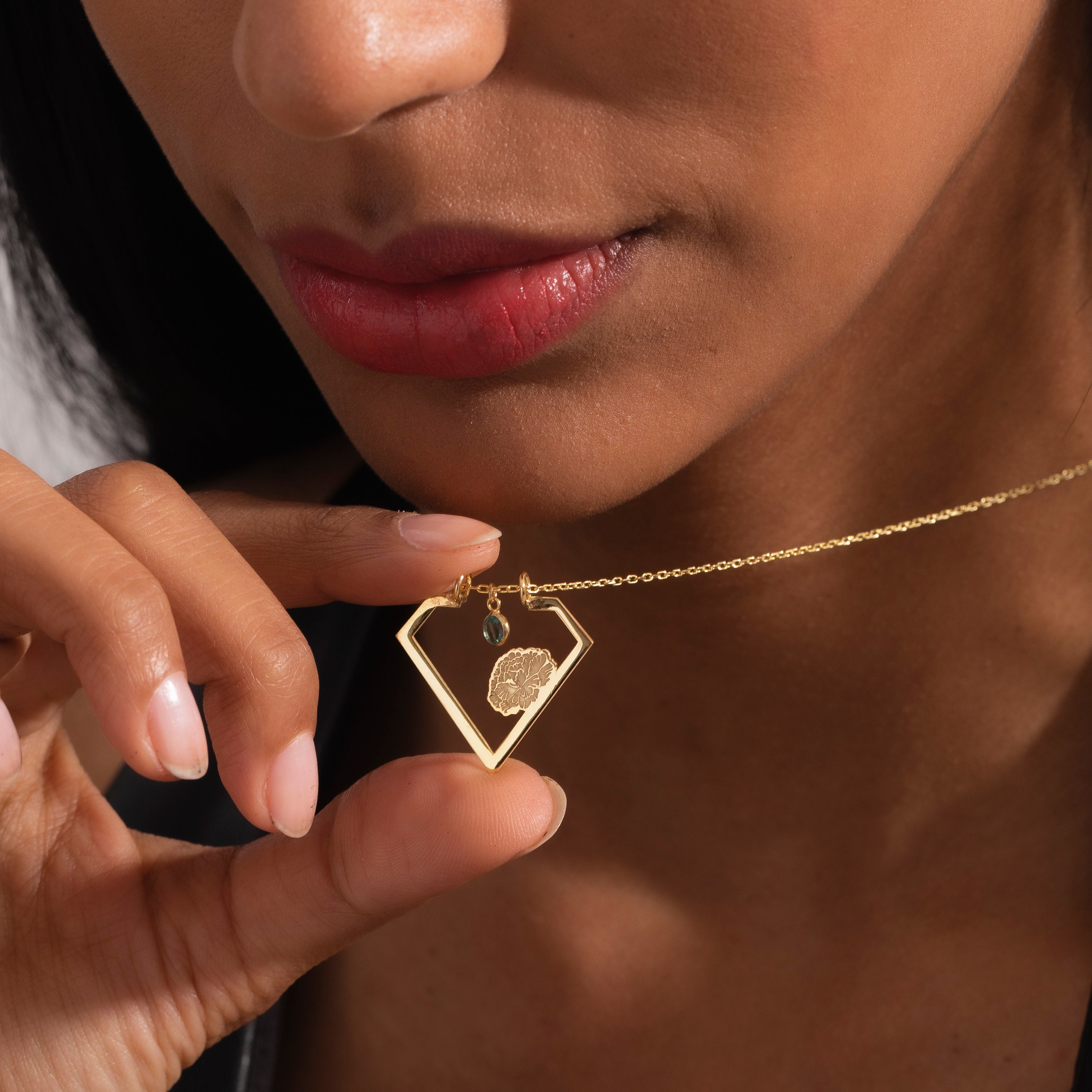 Birthstone Ring Holder Necklace