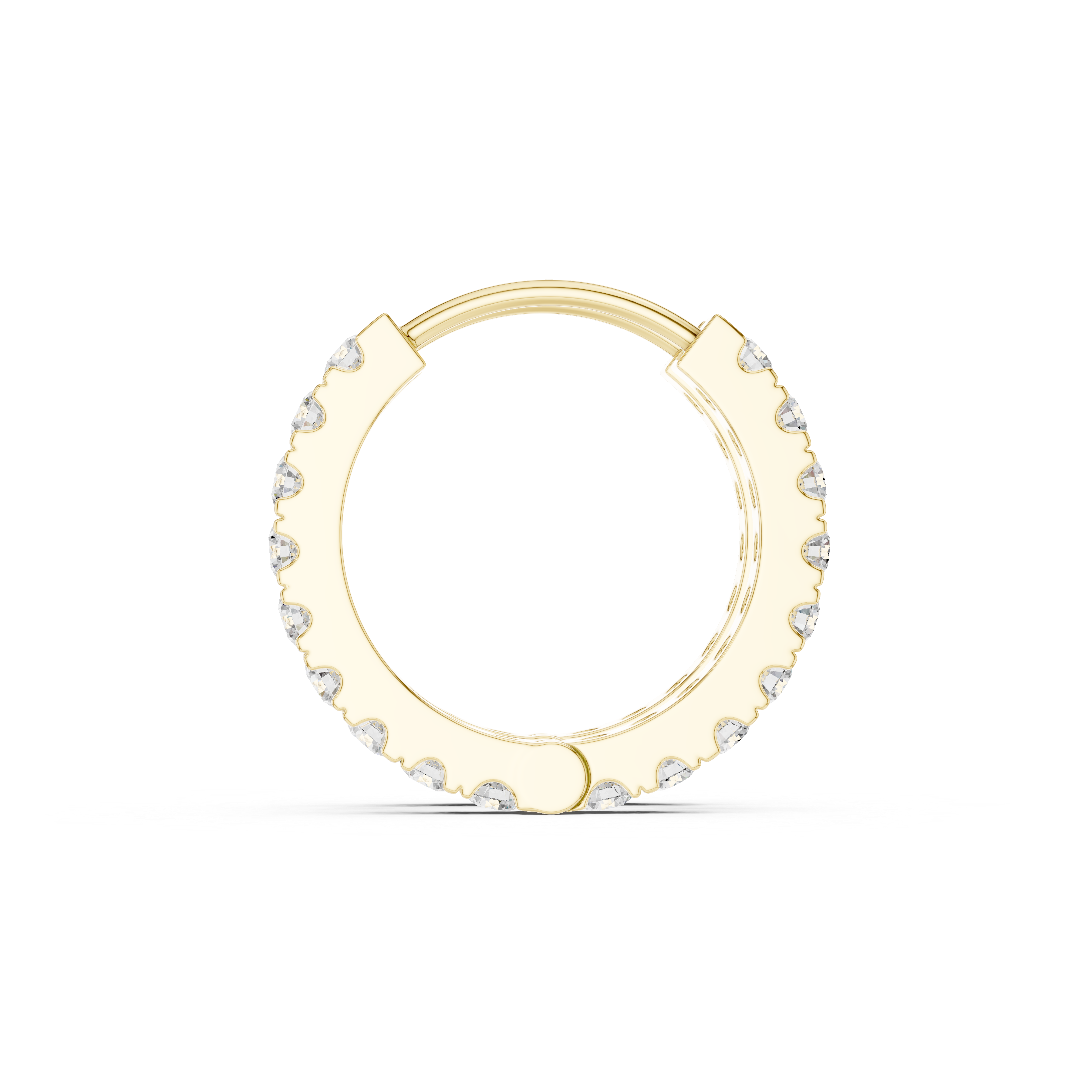 Muur Atelier Solid Gold Modern Classic Prong-Set Diamond Huggie Hoops