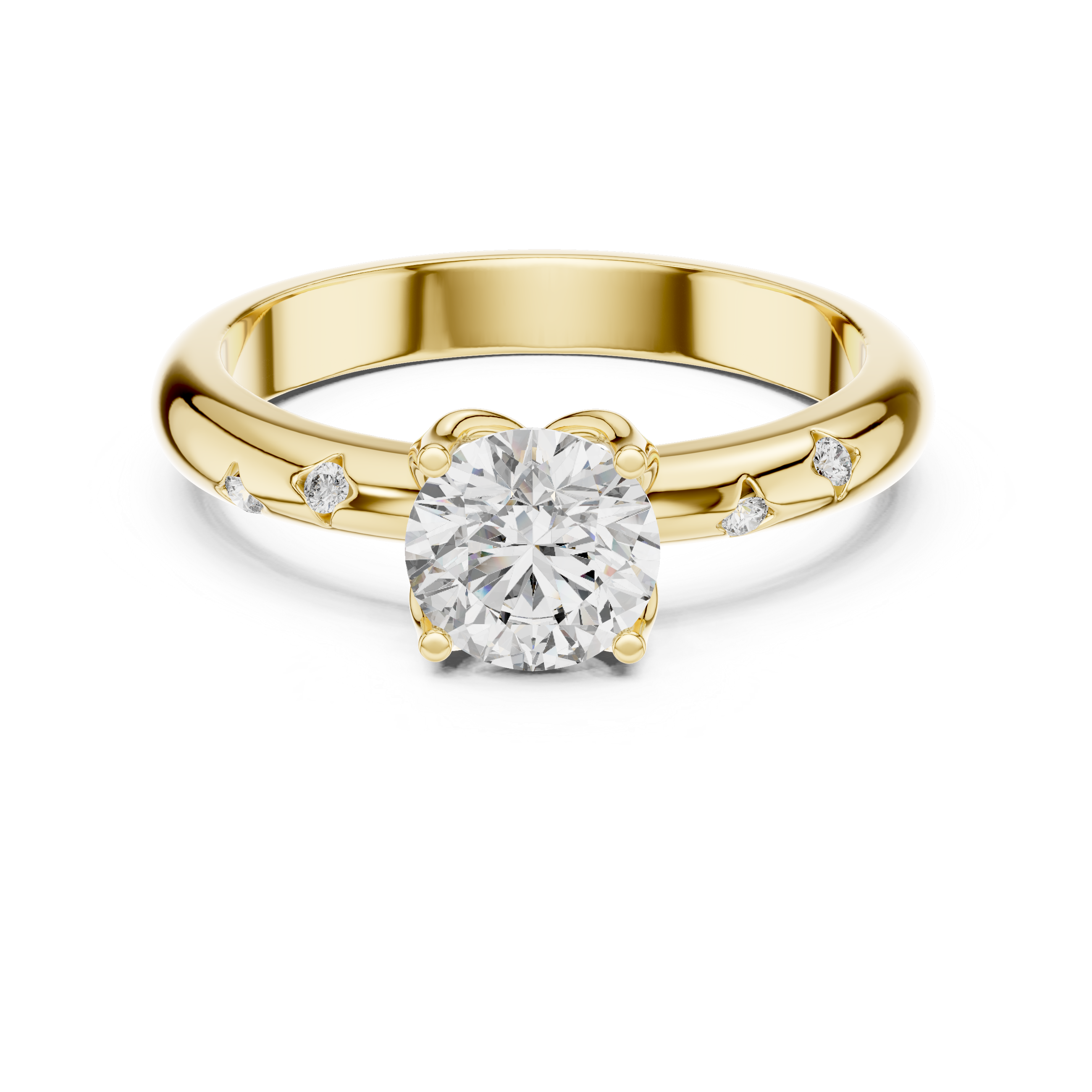 Muur Atelier Solid Gold Round Cut Celestial Diamond Solitaire