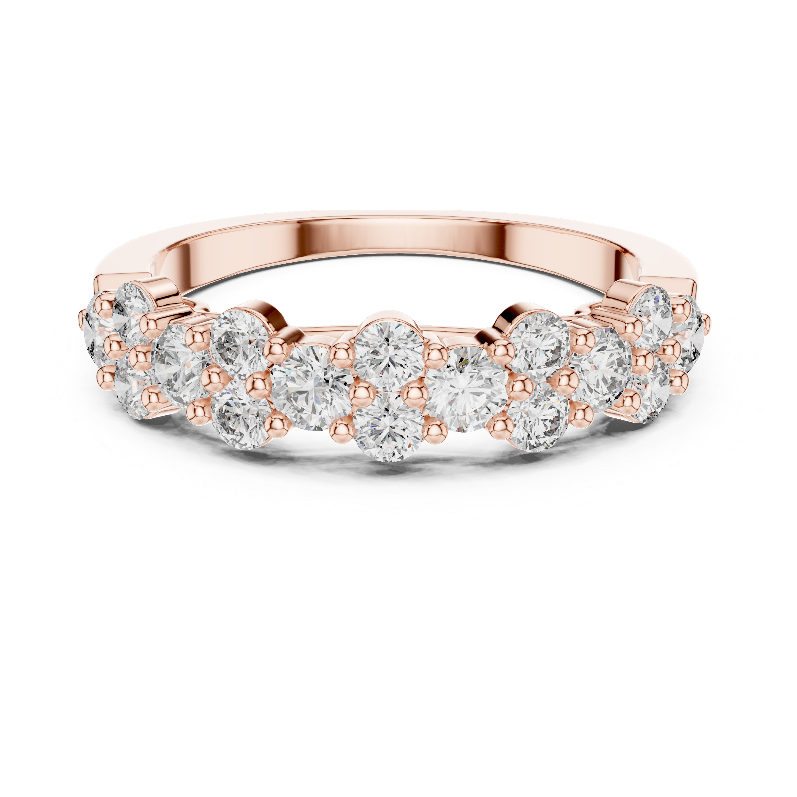 Muur Atelier Solid Gold Mixed Size Diamond Bubble Band