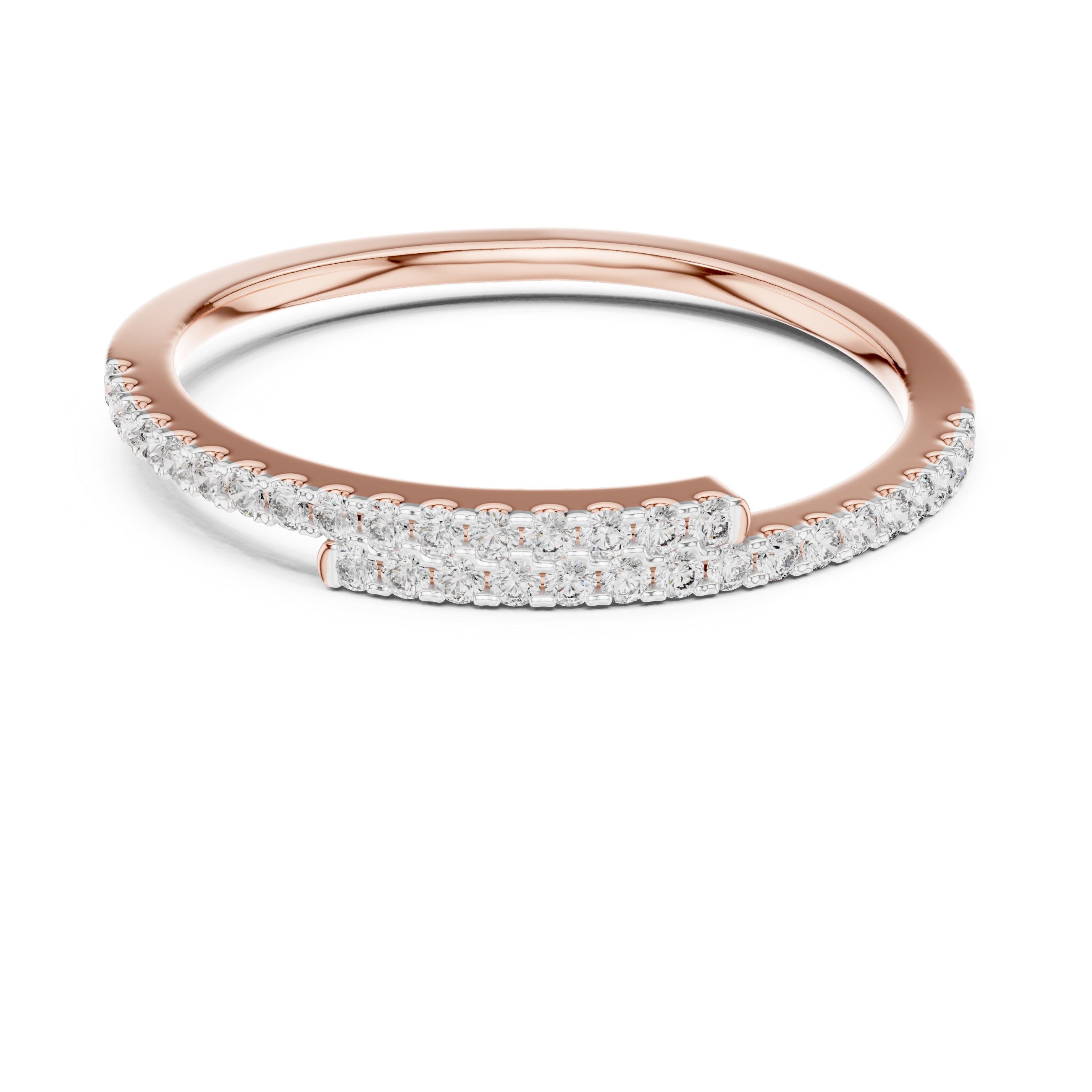 Muur Atelier Solid Gold Diamond Crossover Pave Band