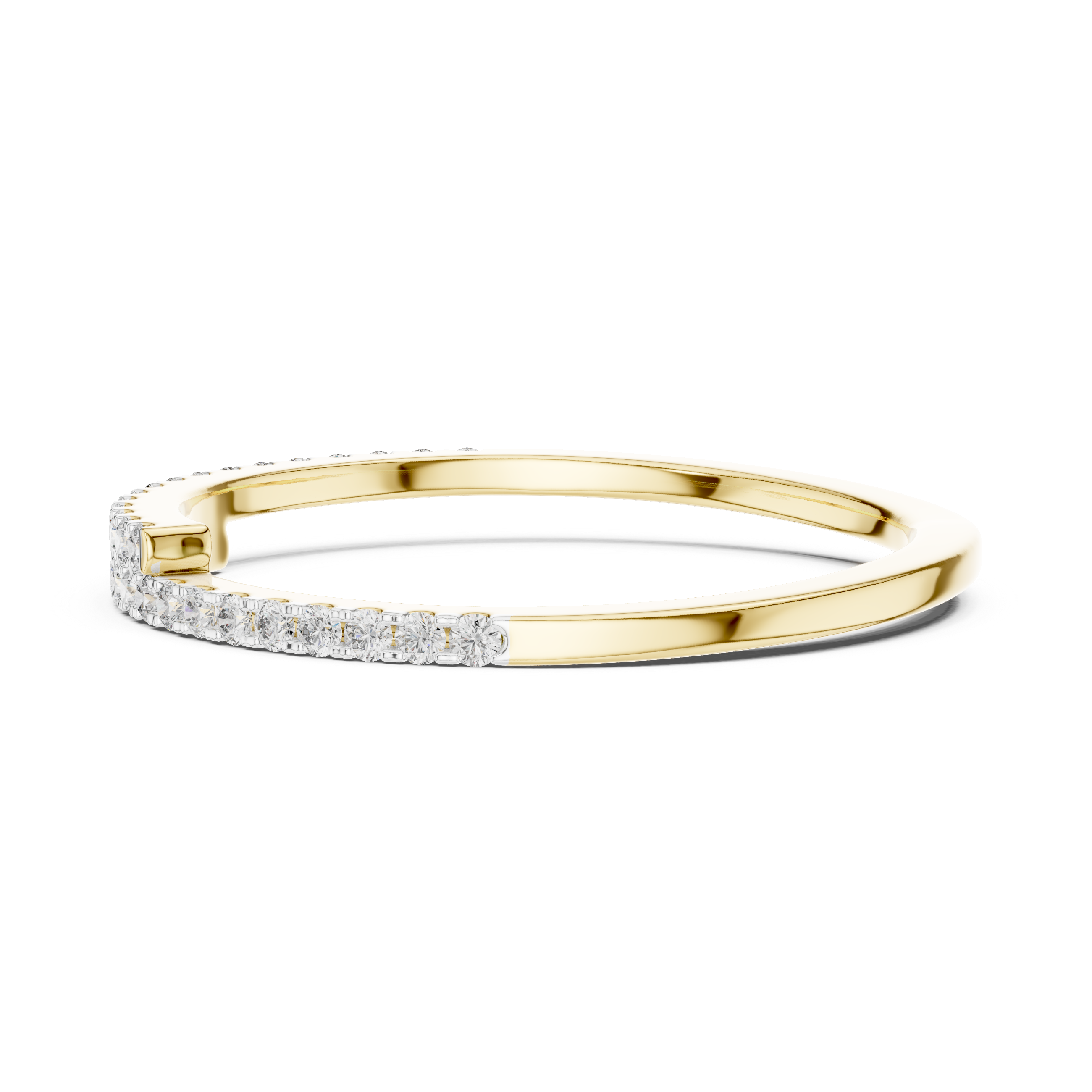 Muur Atelier Solid Gold Diamond Crossover Pave Band