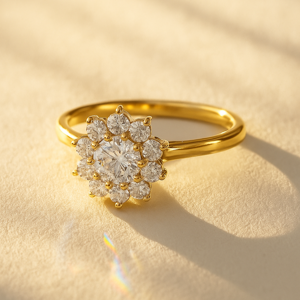 Round Halo & Pavé Engagement Ring