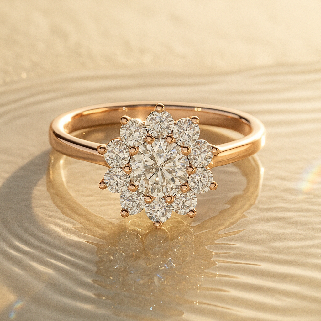 Round Halo & Pavé Engagement Ring