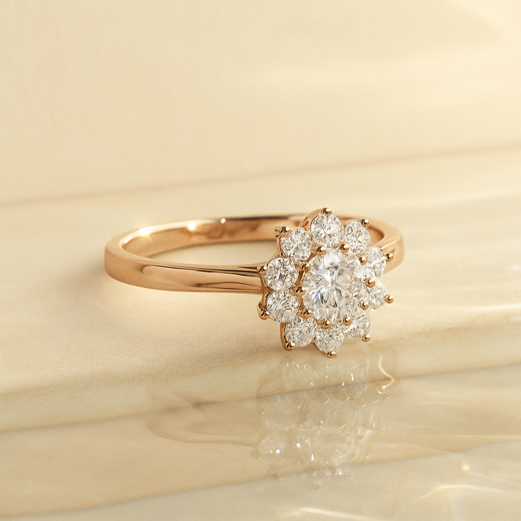 Round Halo & Pavé Engagement Ring