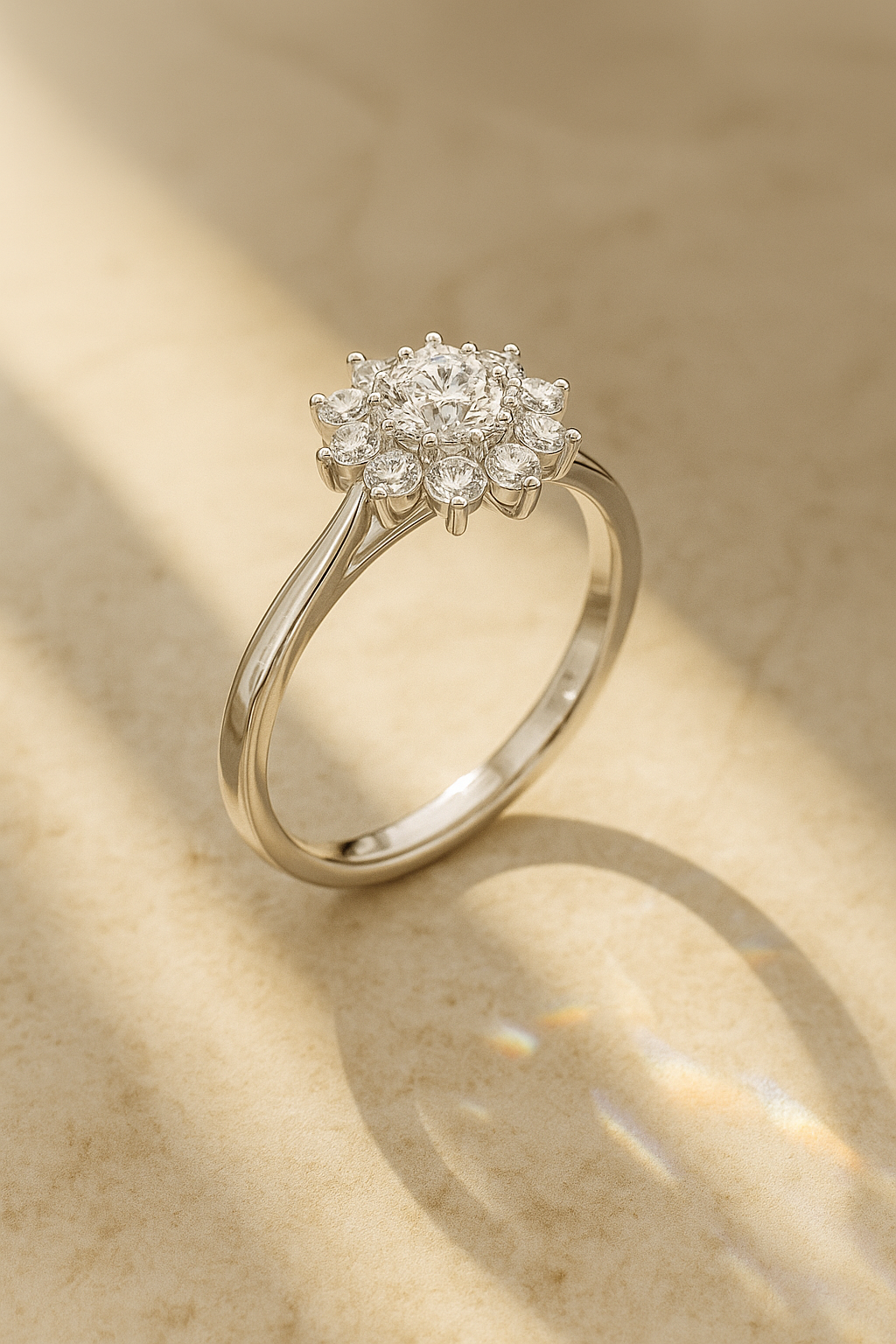 Round Halo & Pavé Engagement Ring