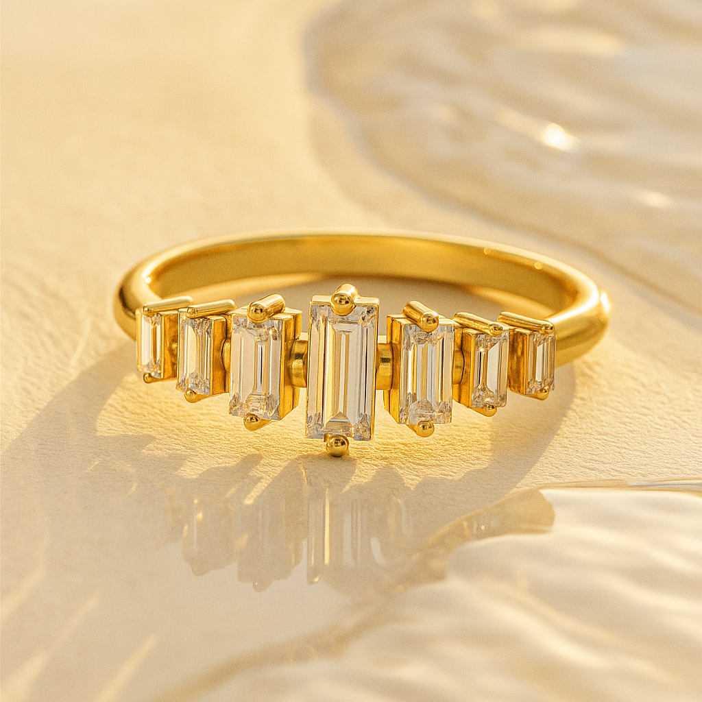 Baguette Skyline Ring
