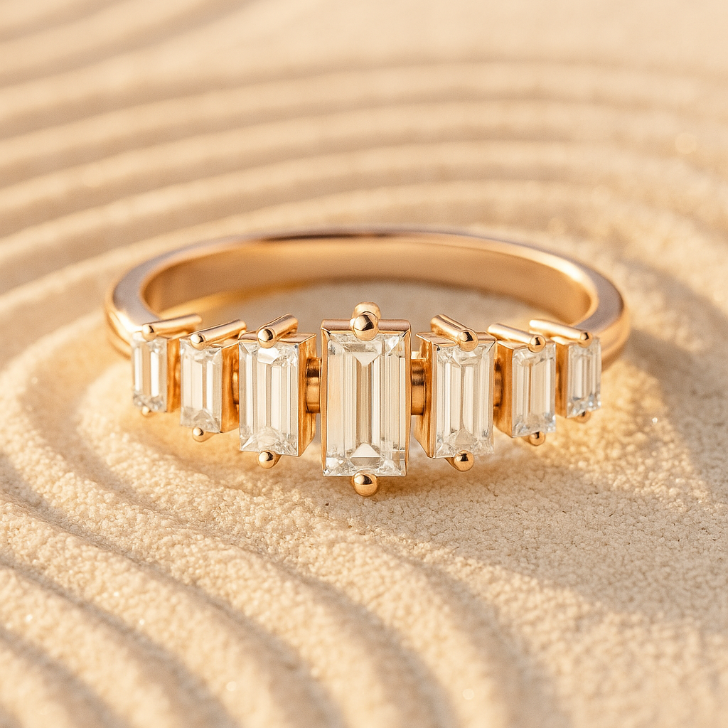 Baguette Skyline Ring