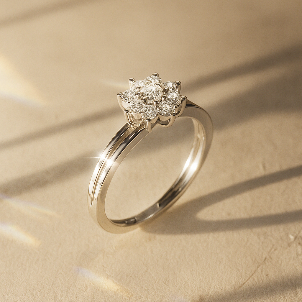 Round Daisy Cluster Ring